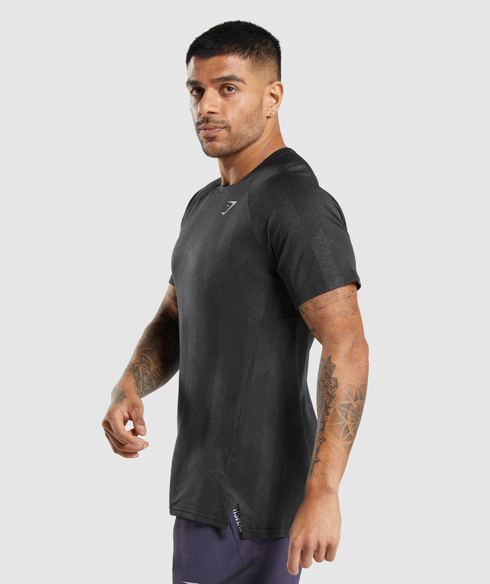 Black Men's Gymshark Apex T Shirts | DZWAOQ-198