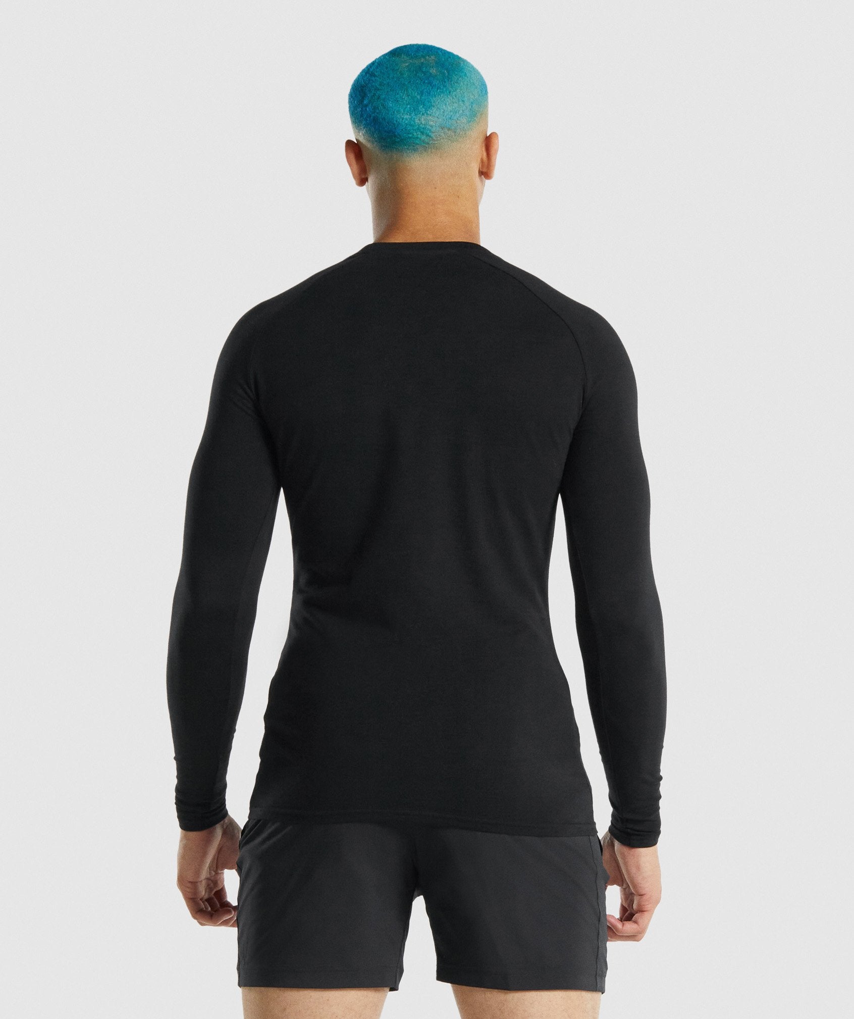 Black Men's Gymshark Apollo Long Sleeve T Shirts | JAMCFD-280