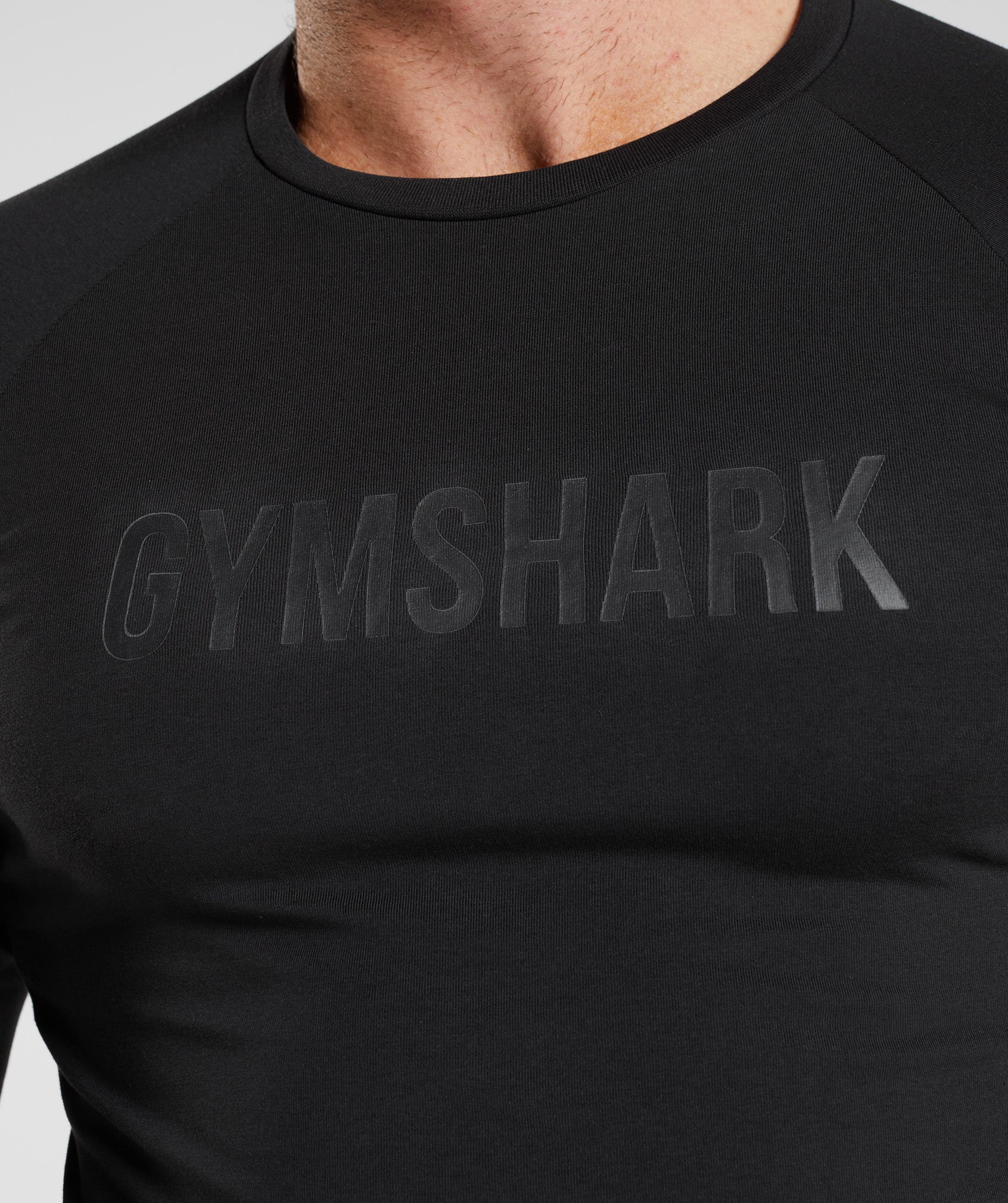 Black Men's Gymshark Apollo Long Sleeve T Shirts | UTFVMO-095