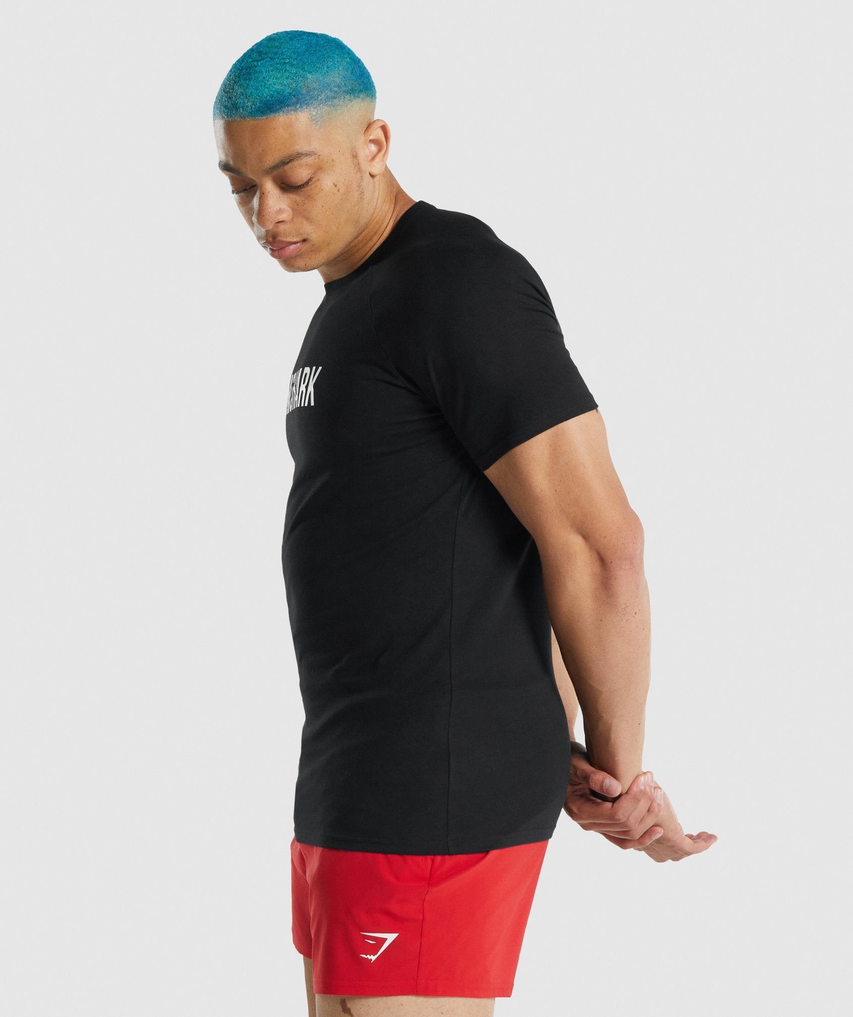 Black Men's Gymshark Apollo T Shirts | XSUZQI-961