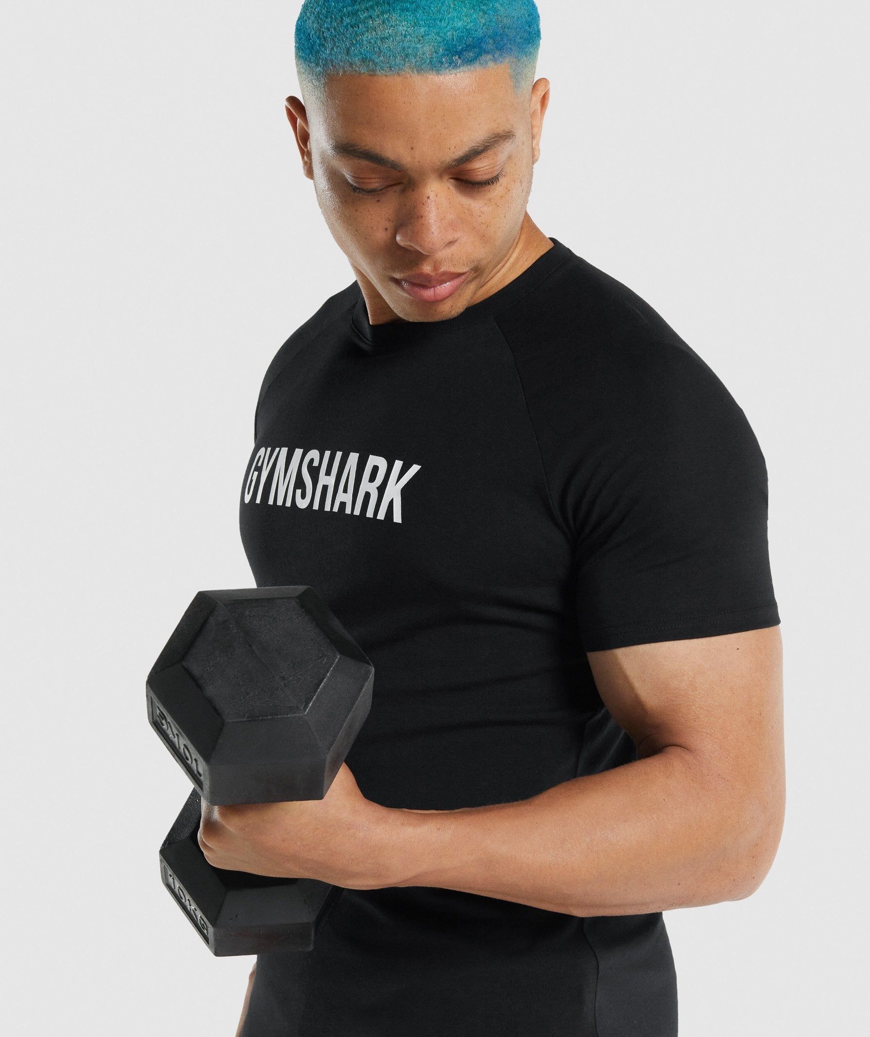 Black Men's Gymshark Apollo T Shirts | XSUZQI-961