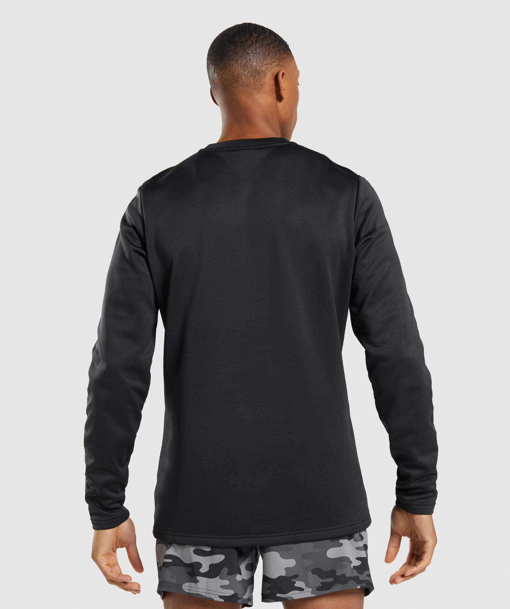 Black Men's Gymshark Arrival Crew Sweatshirts | QZIPVR-640