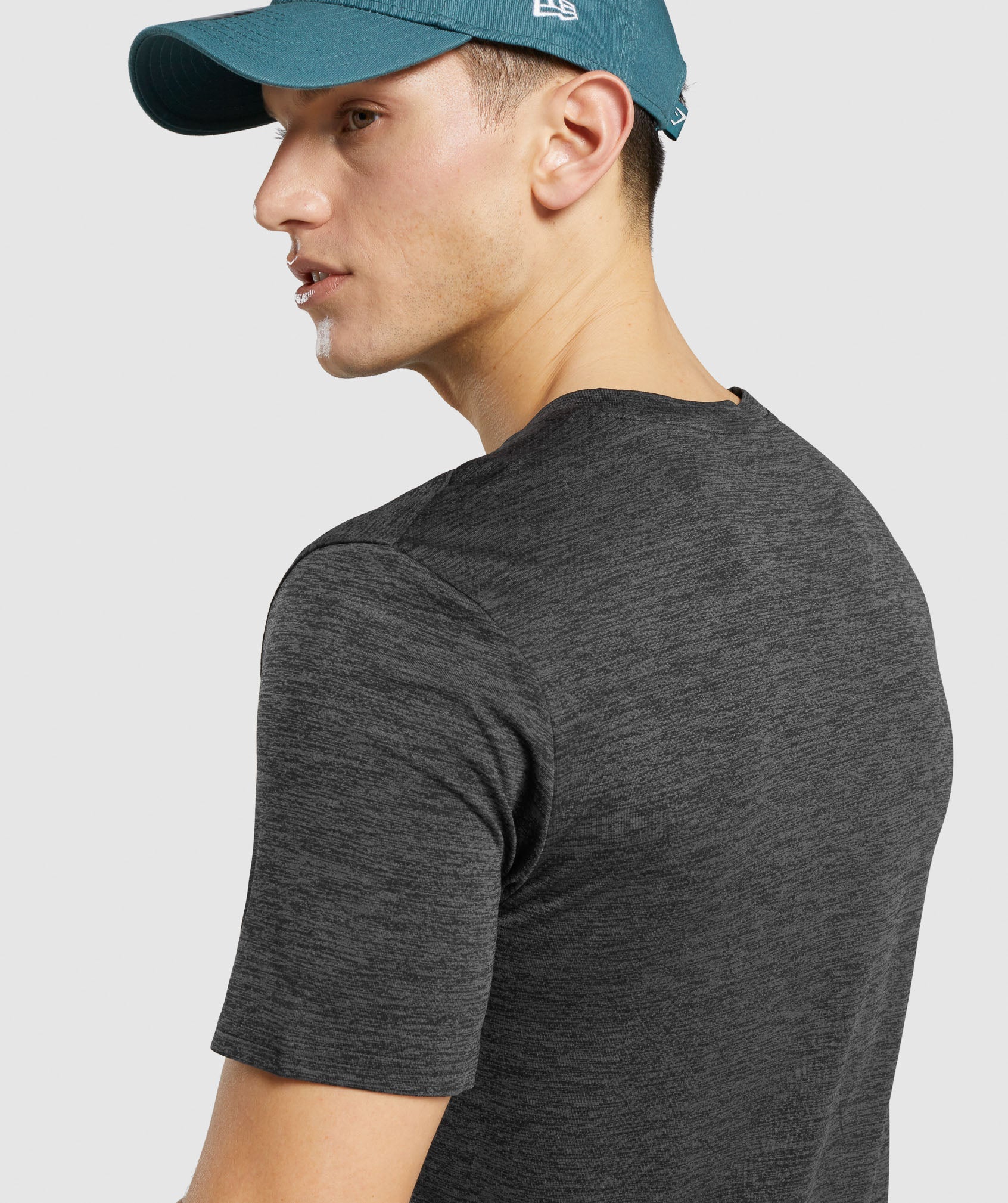 Black Men's Gymshark Arrival Marl T Shirts | PGOTSN-950