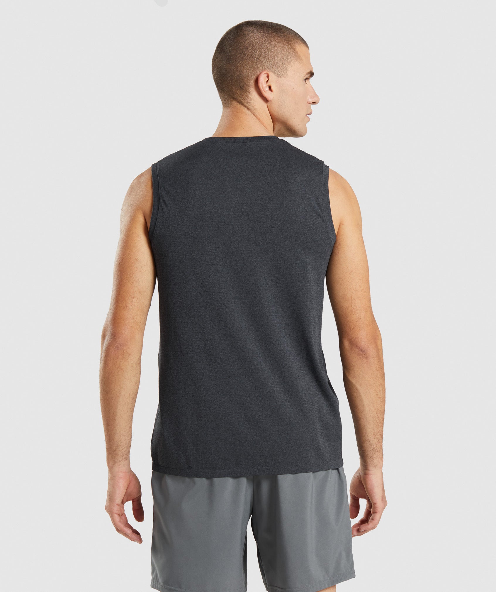 Black Men's Gymshark Arrival Seamless Tanks | FMEIGQ-180