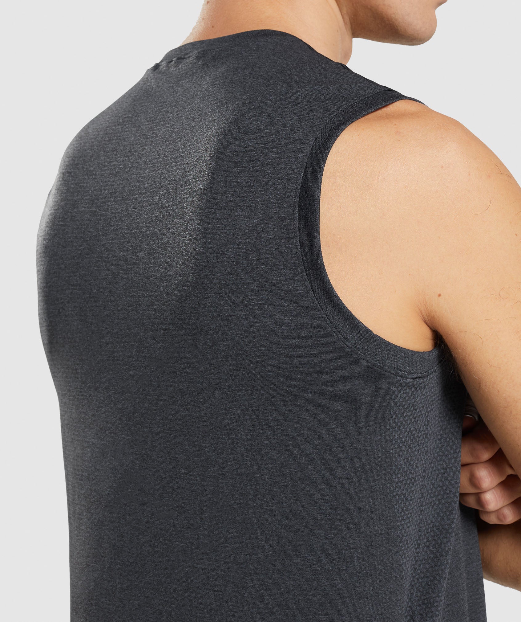 Black Men's Gymshark Arrival Seamless Tanks | FMEIGQ-180