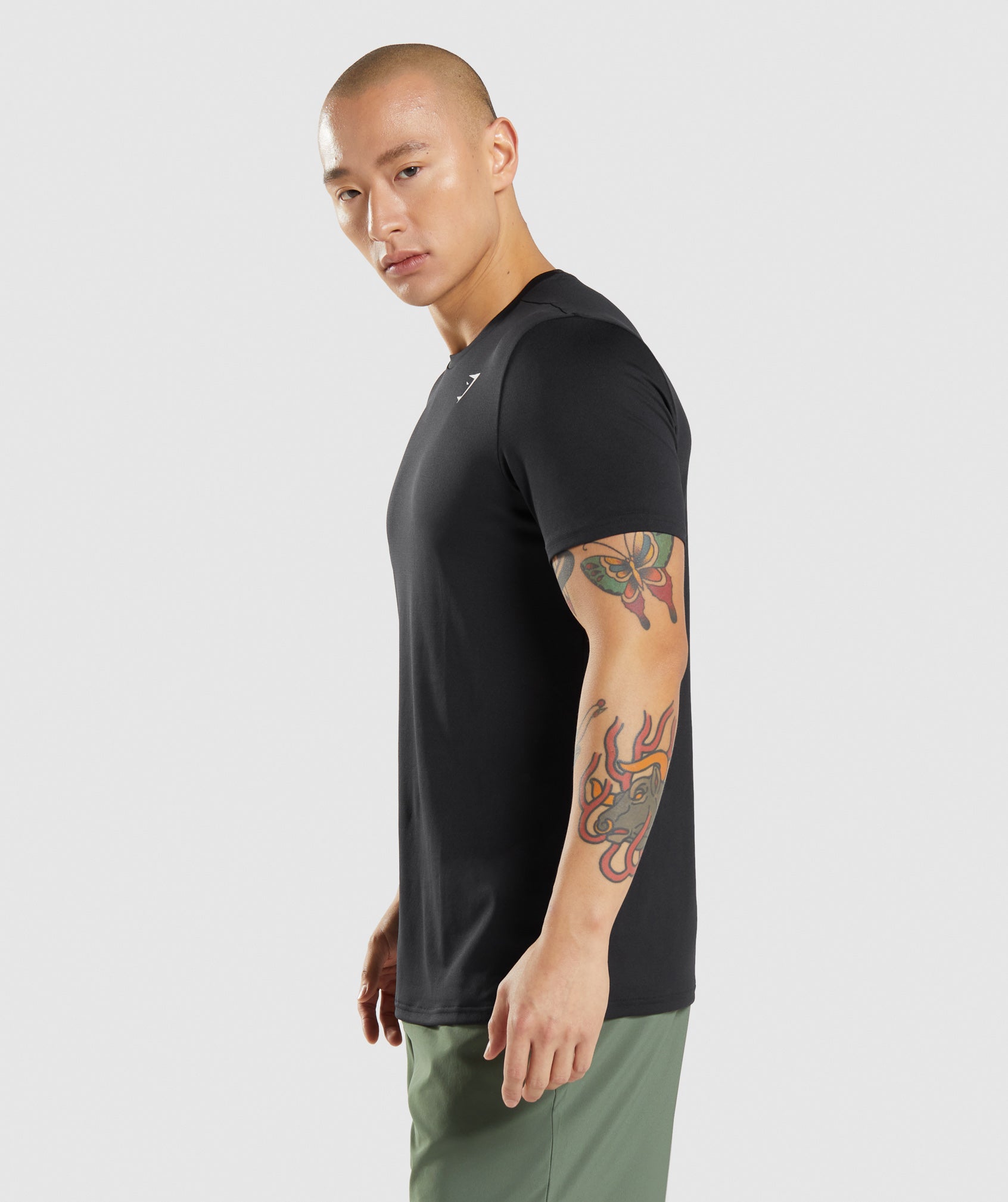 Black Men's Gymshark Arrival T Shirts | PFXAZD-706