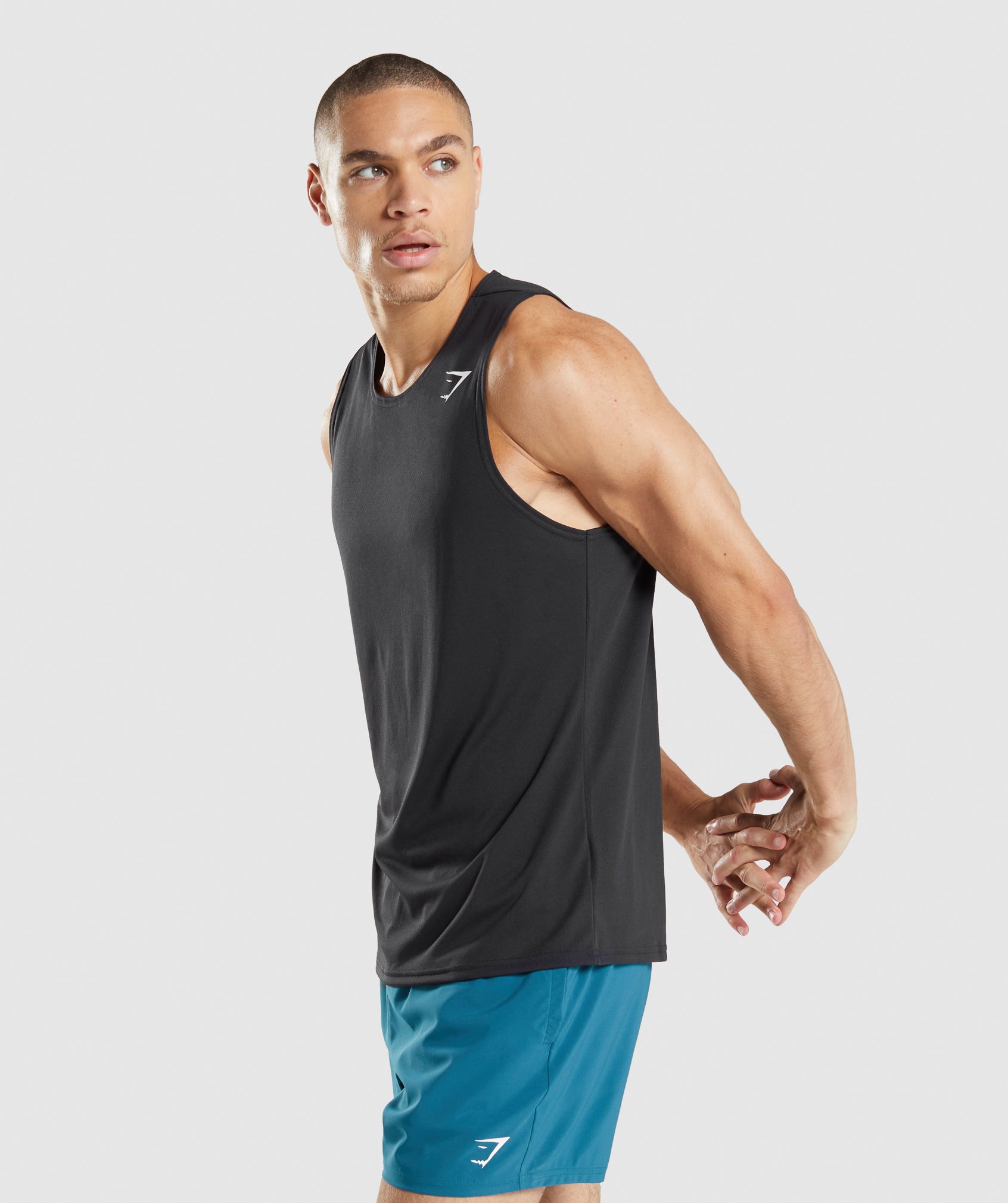 Black Men's Gymshark Arrival Tanks | TYGUQF-023