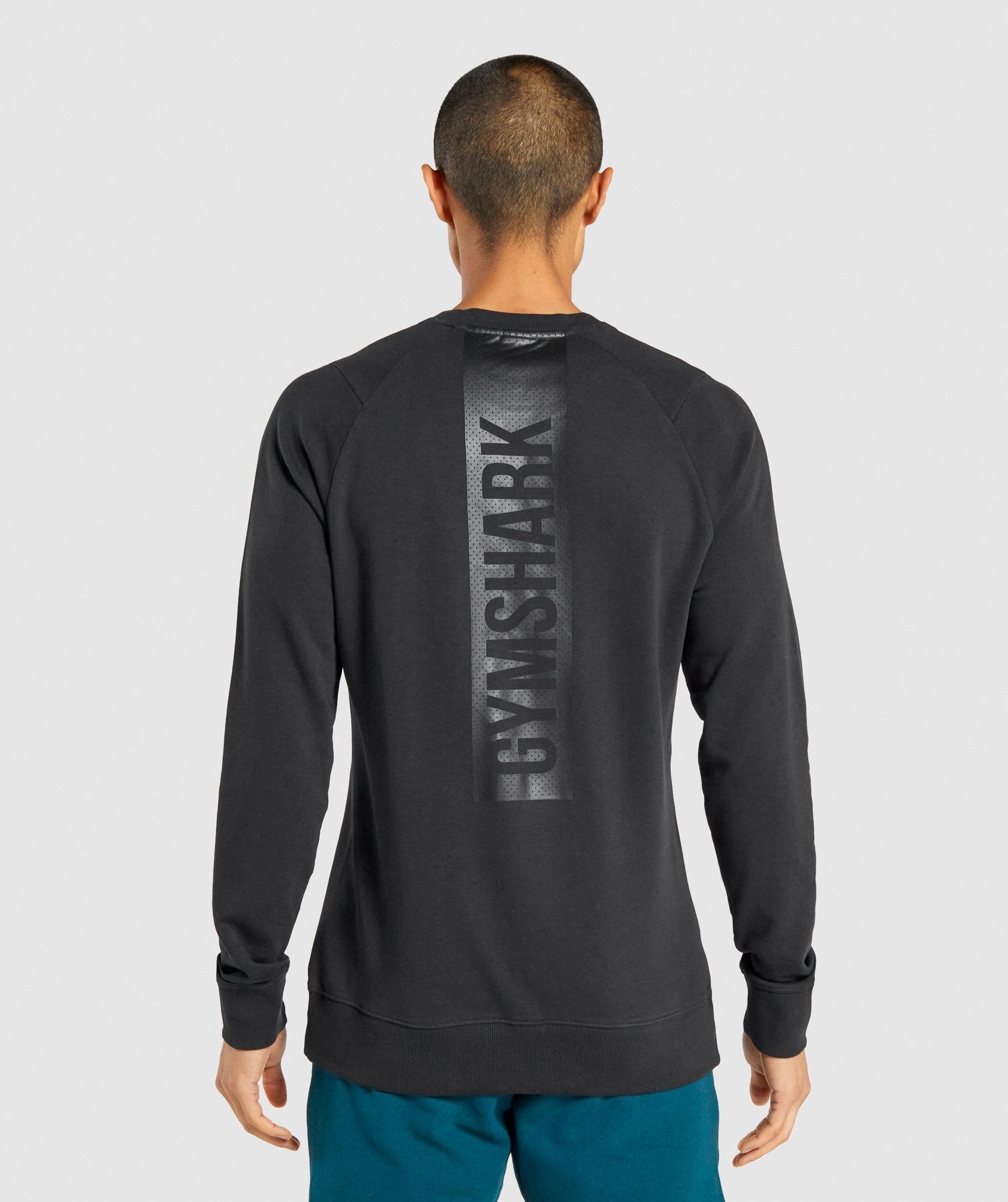 Black Men's Gymshark Bold Crew Sweatshirts | KDEBUZ-320