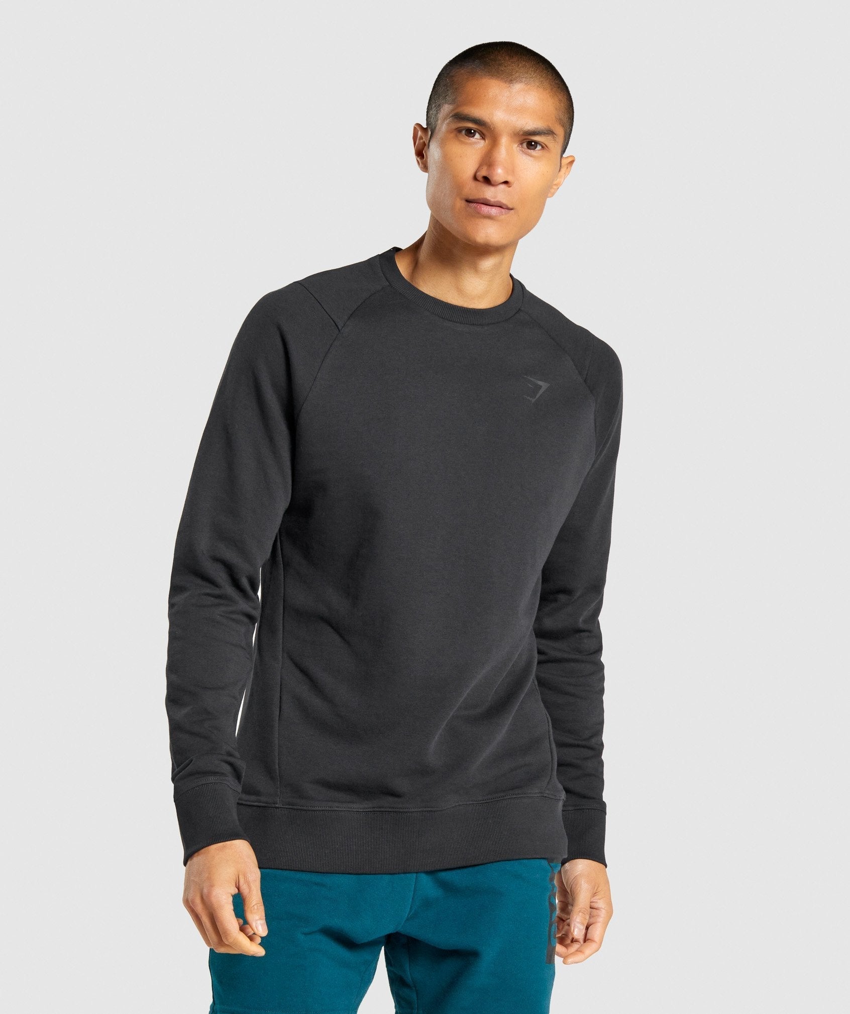 Black Men's Gymshark Bold Crew Sweatshirts | KDEBUZ-320