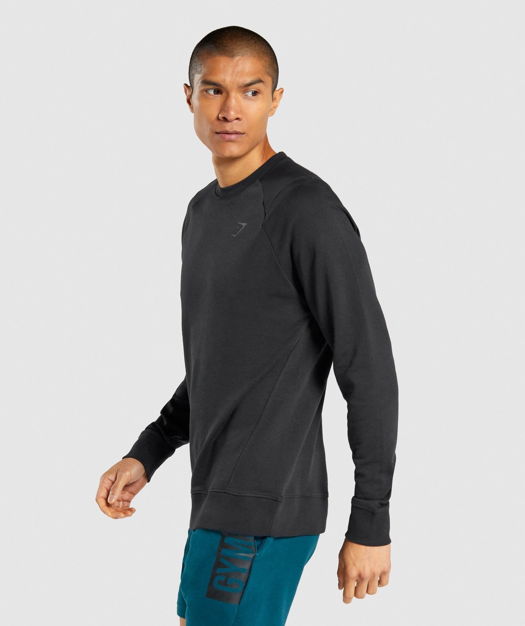 Black Men\'s Gymshark Bold Crew Sweatshirts | KDEBUZ-320