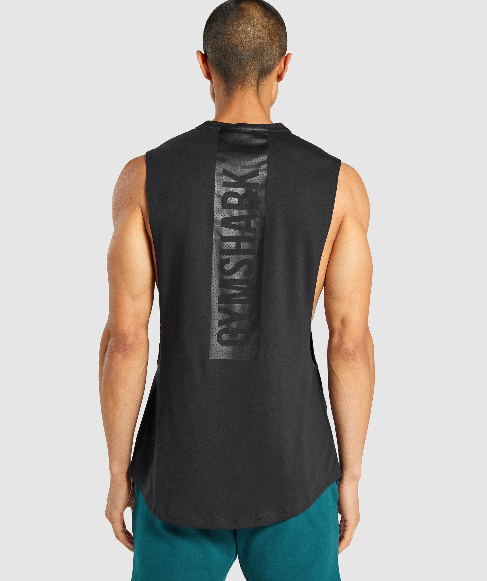 Black Men's Gymshark Bold Drop Arm Tanks | INEBQY-507