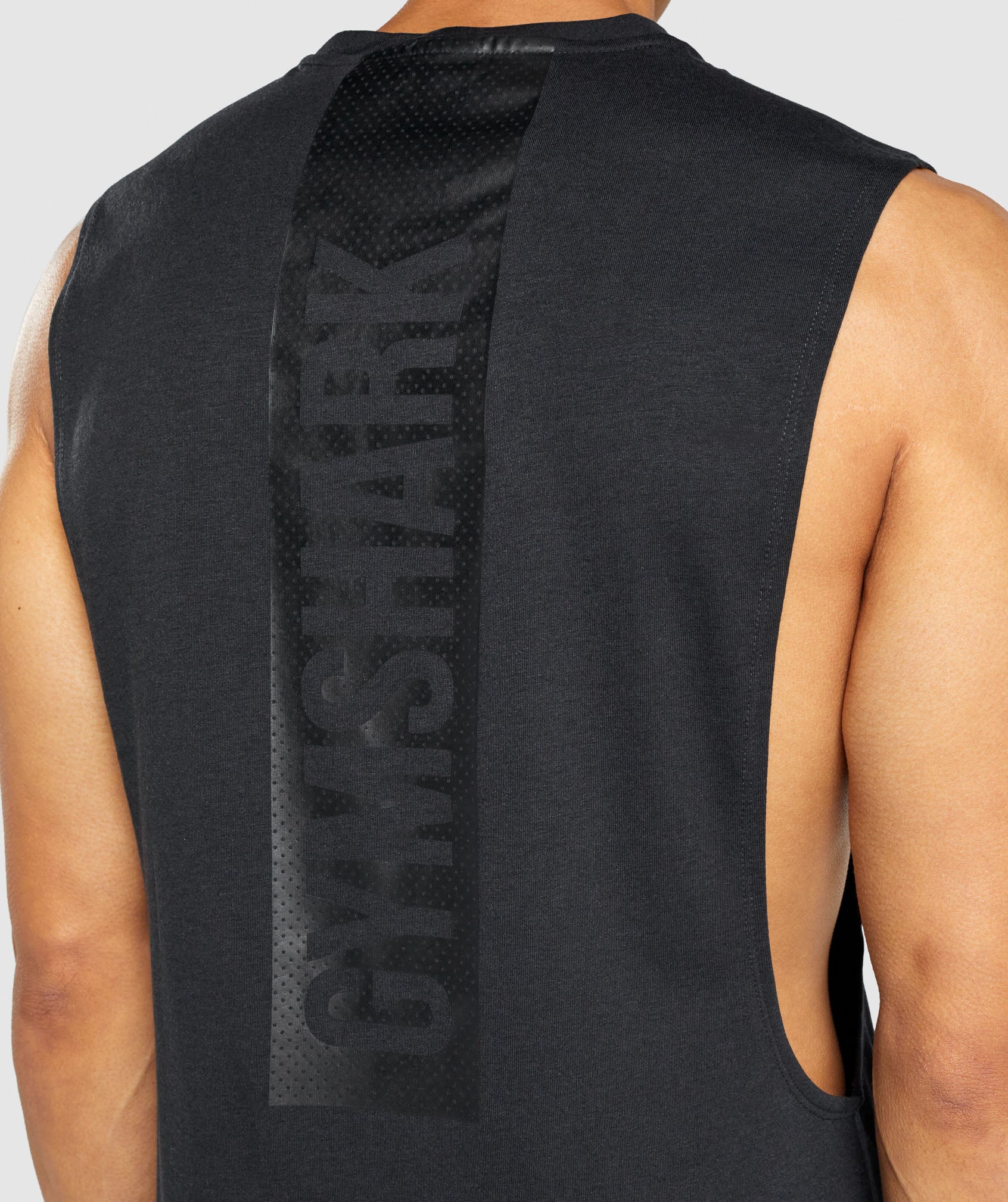 Black Men's Gymshark Bold Drop Arm Tanks | INEBQY-507