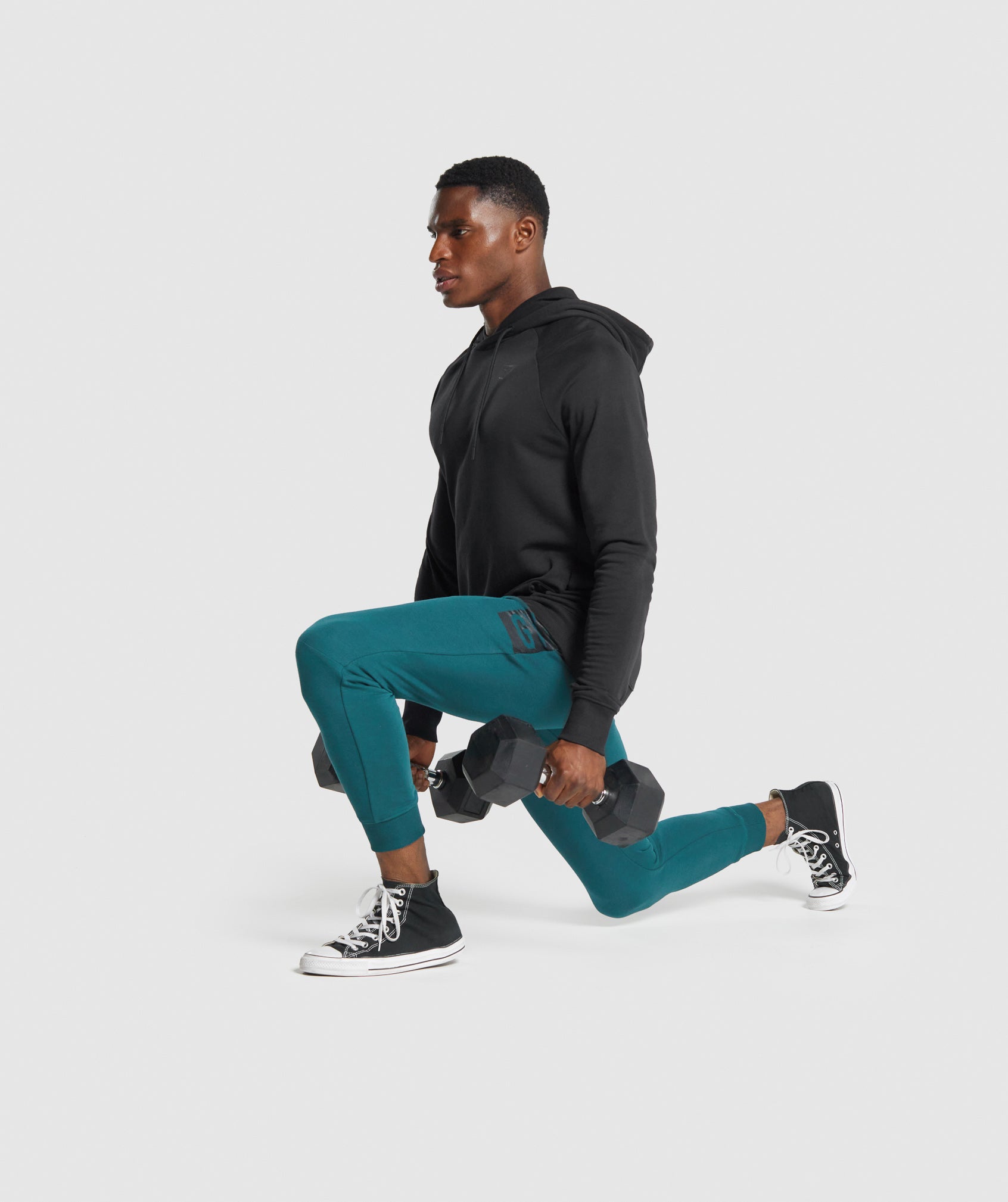 Black Men's Gymshark Bold Hoodie | GSKNHQ-283