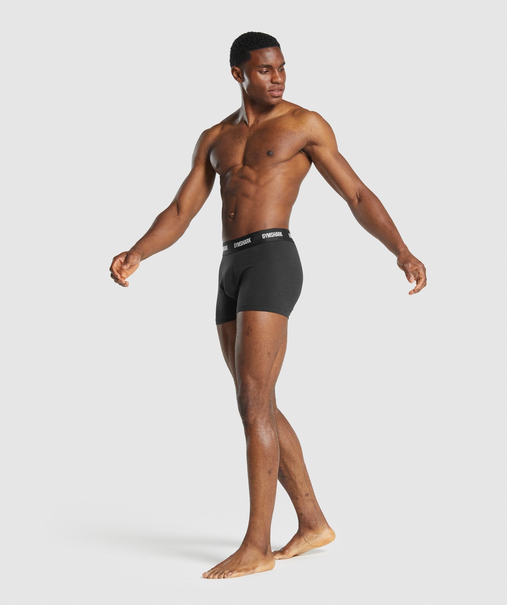 Black Men's Gymshark Boxers 2pk Underwear | MXGJOL-965