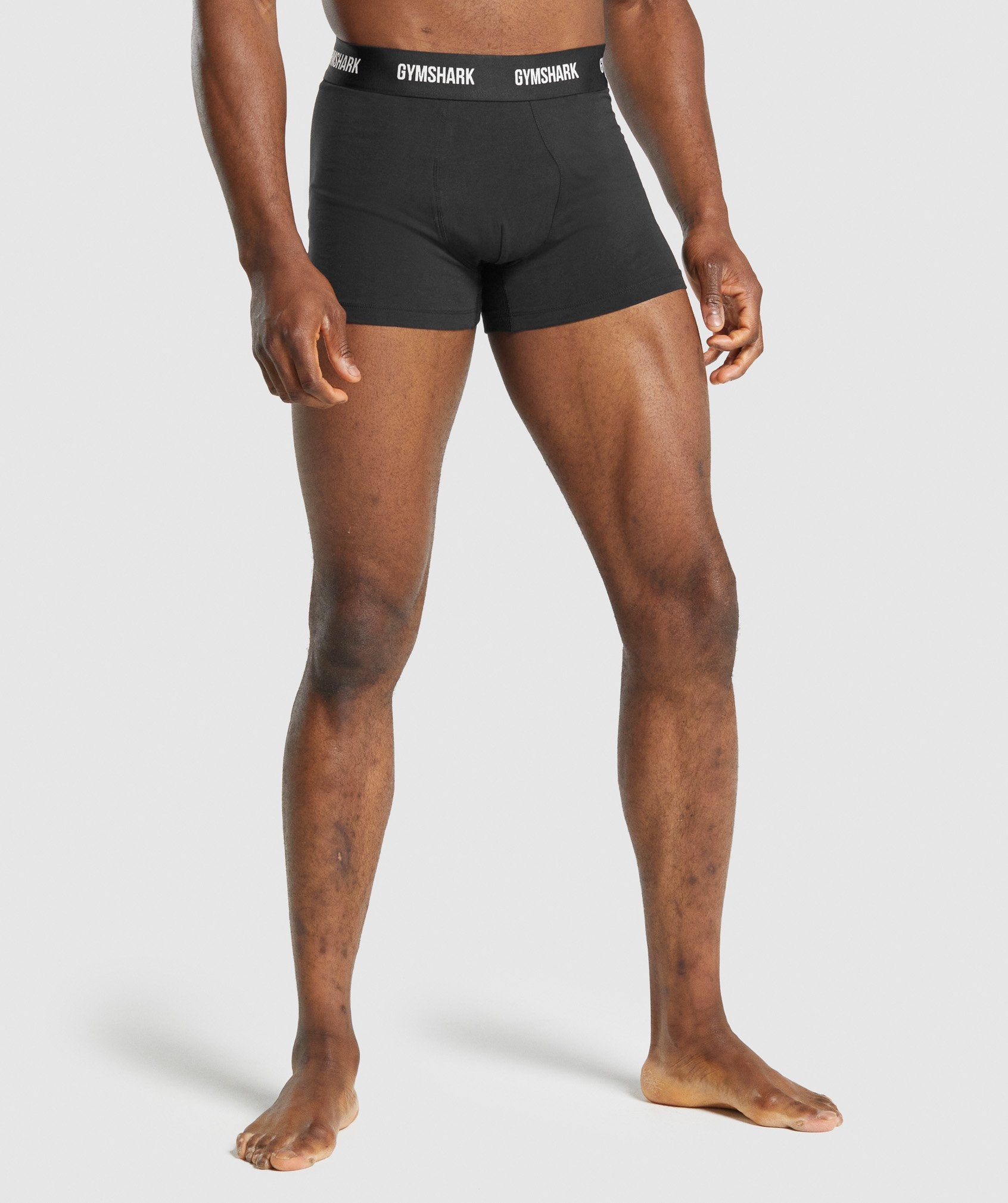 Black Men\'s Gymshark Boxers 2pk Underwear | MXGJOL-965