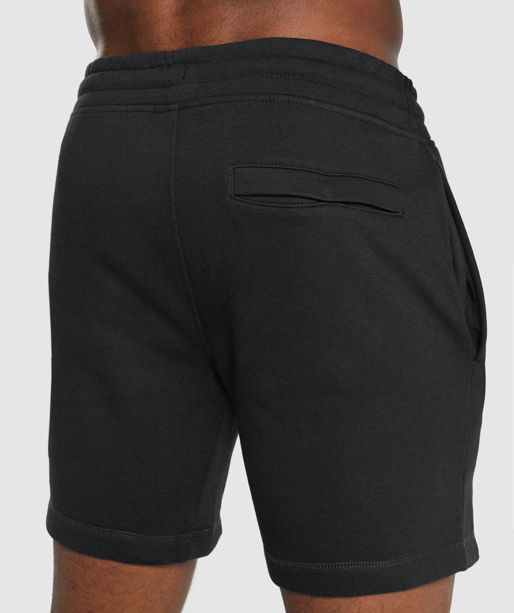 Black Men's Gymshark Crest Shorts | QYDCEG-137