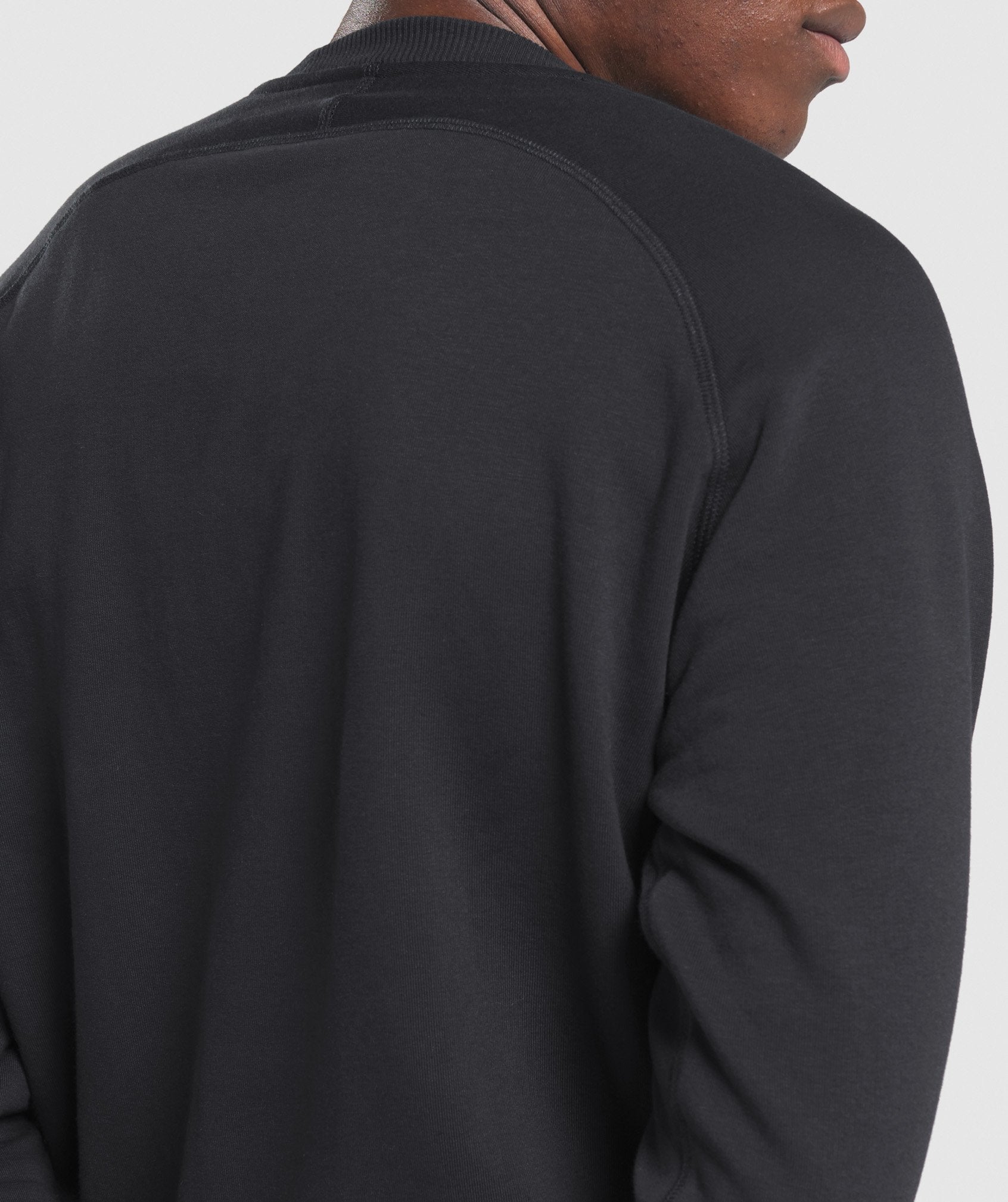 Black Men's Gymshark Crest Sweatshirts | QXFBJL-183