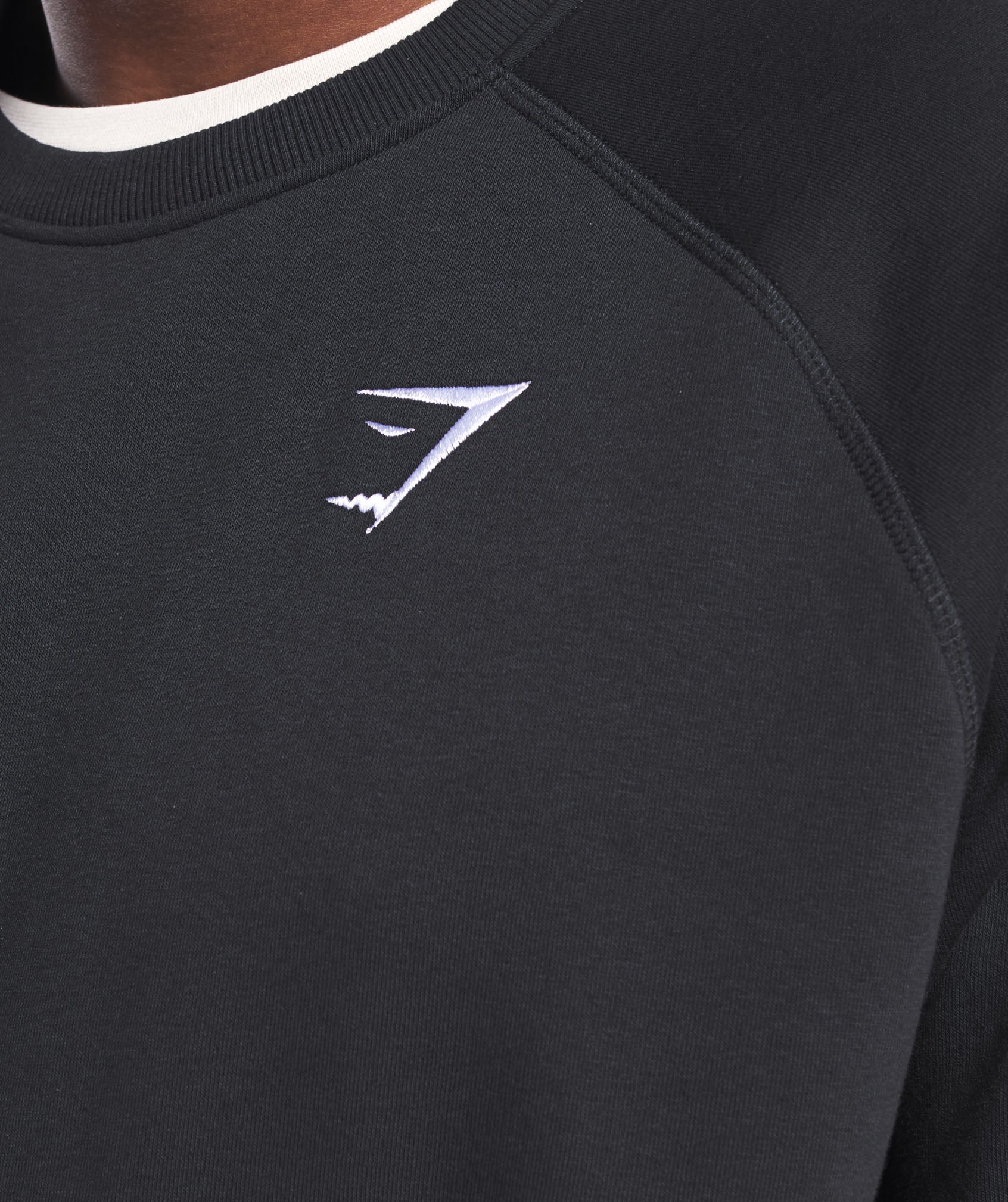 Black Men's Gymshark Crest Sweatshirts | QXFBJL-183