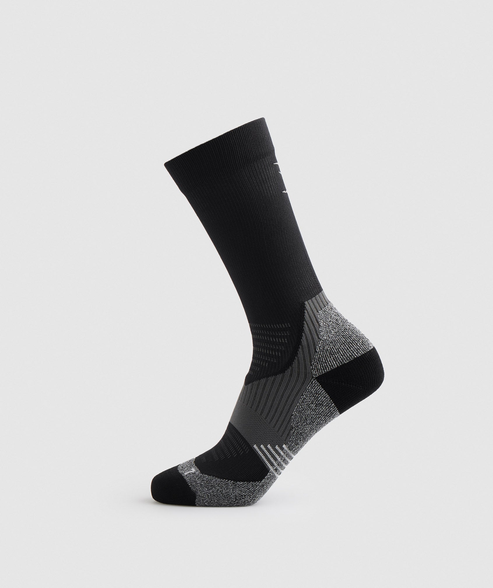 Black Men\'s Gymshark Crew Performance Socks | CNEPHT-623