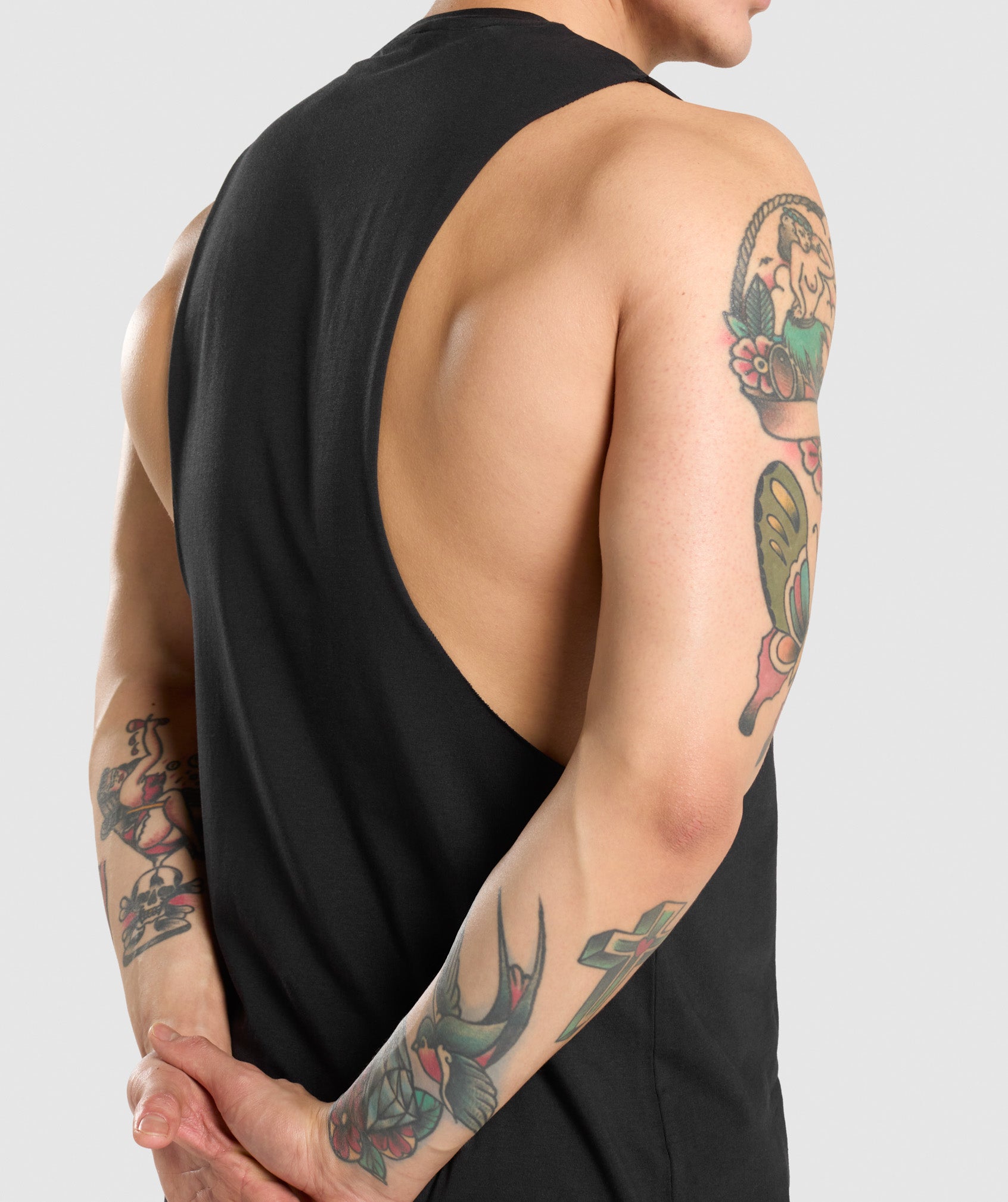 Black Men's Gymshark Critical Drop Arm Tanks | JGRCSV-627