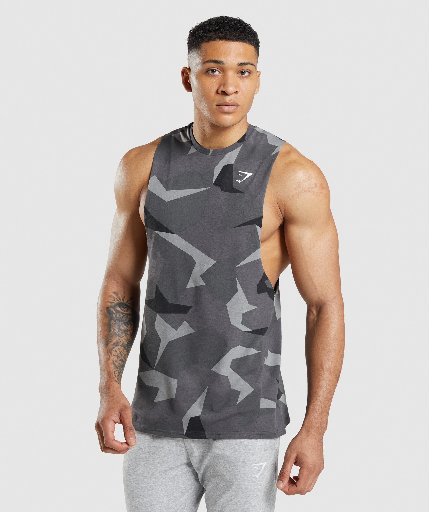 Black Men\'s Gymshark Critical Drop Arm Tanks | MJQYKC-361