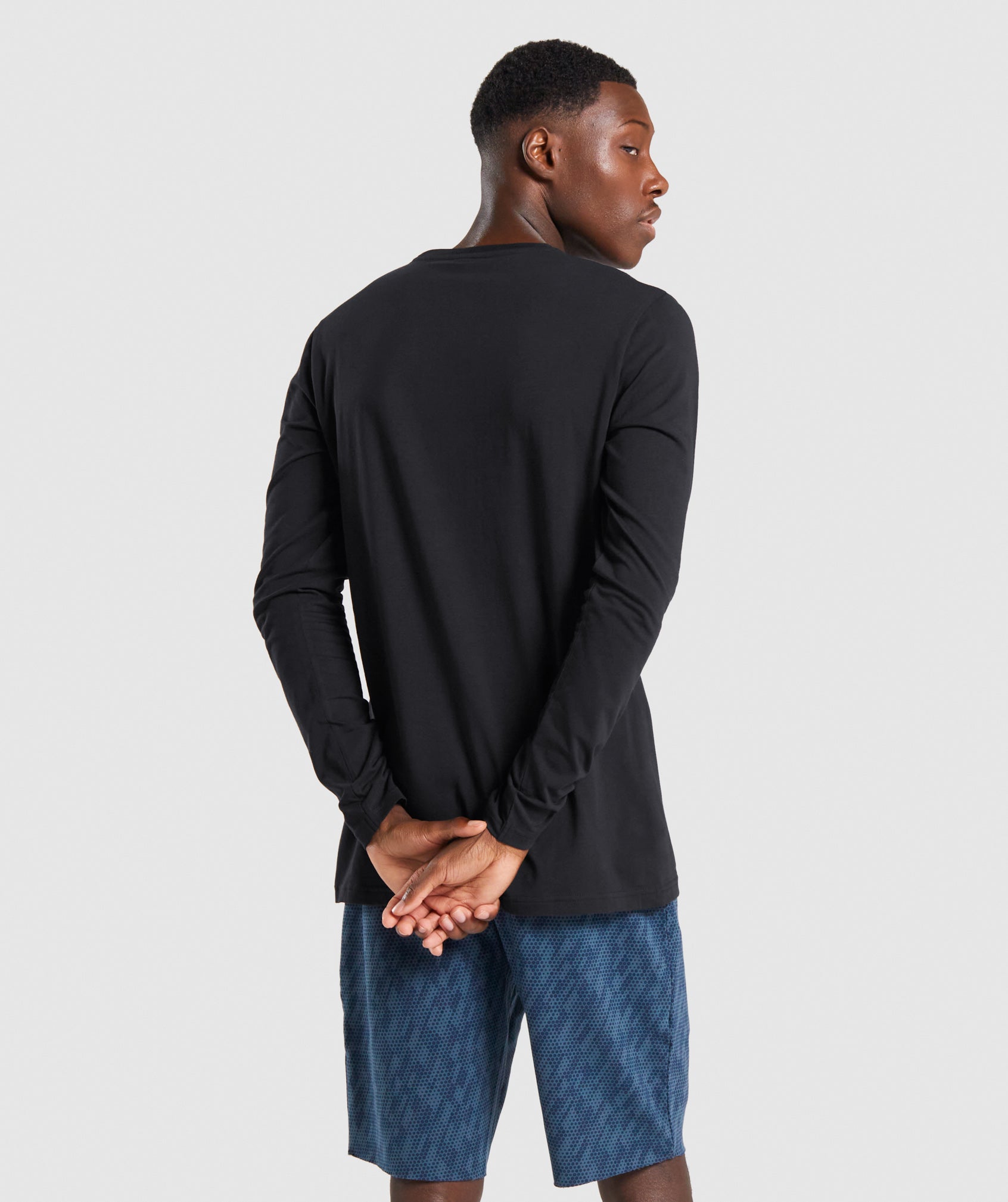 Black Men's Gymshark Critical Long Sleeve T Shirts | GZCSWE-057