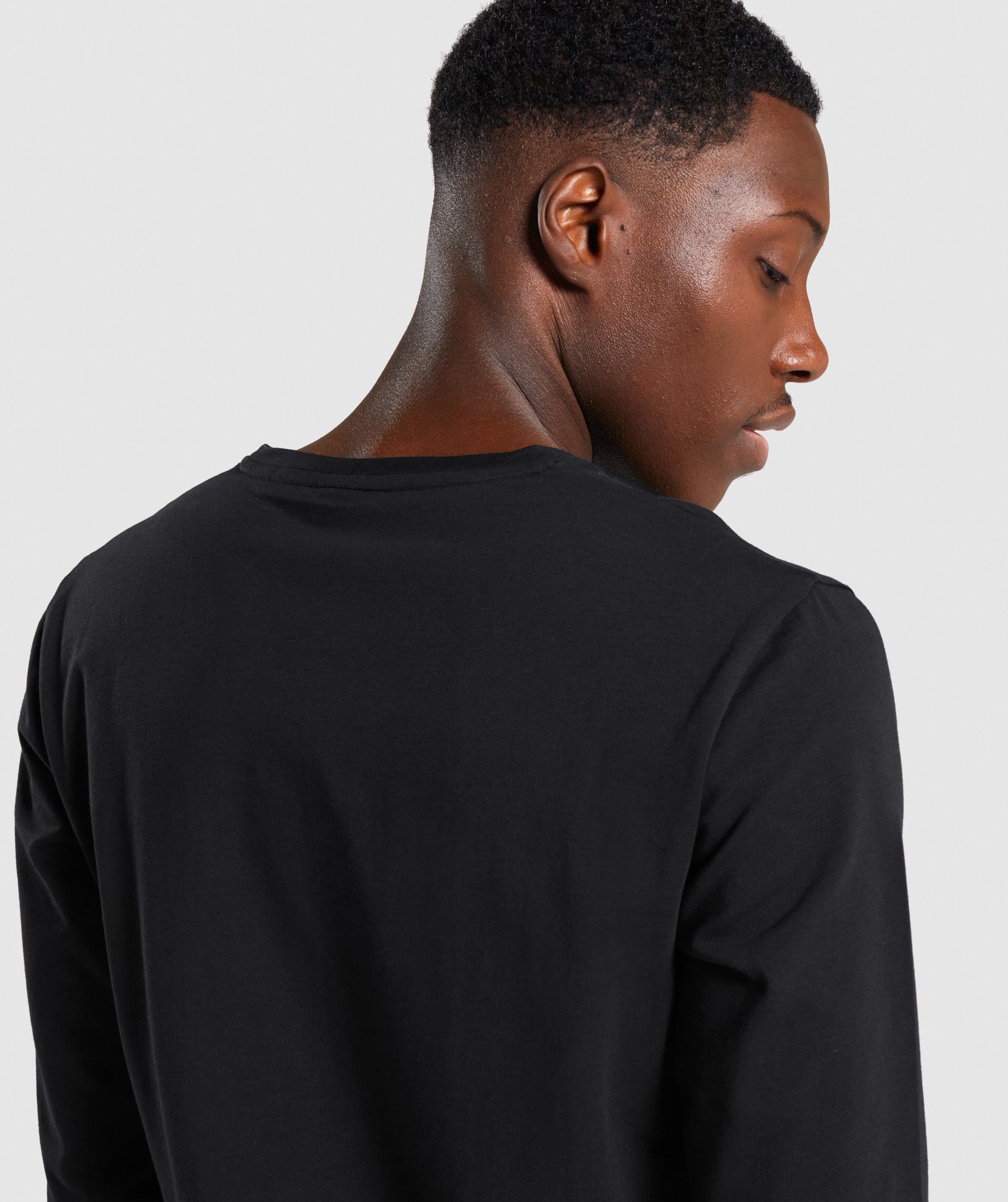 Black Men's Gymshark Critical Long Sleeve T Shirts | GZCSWE-057