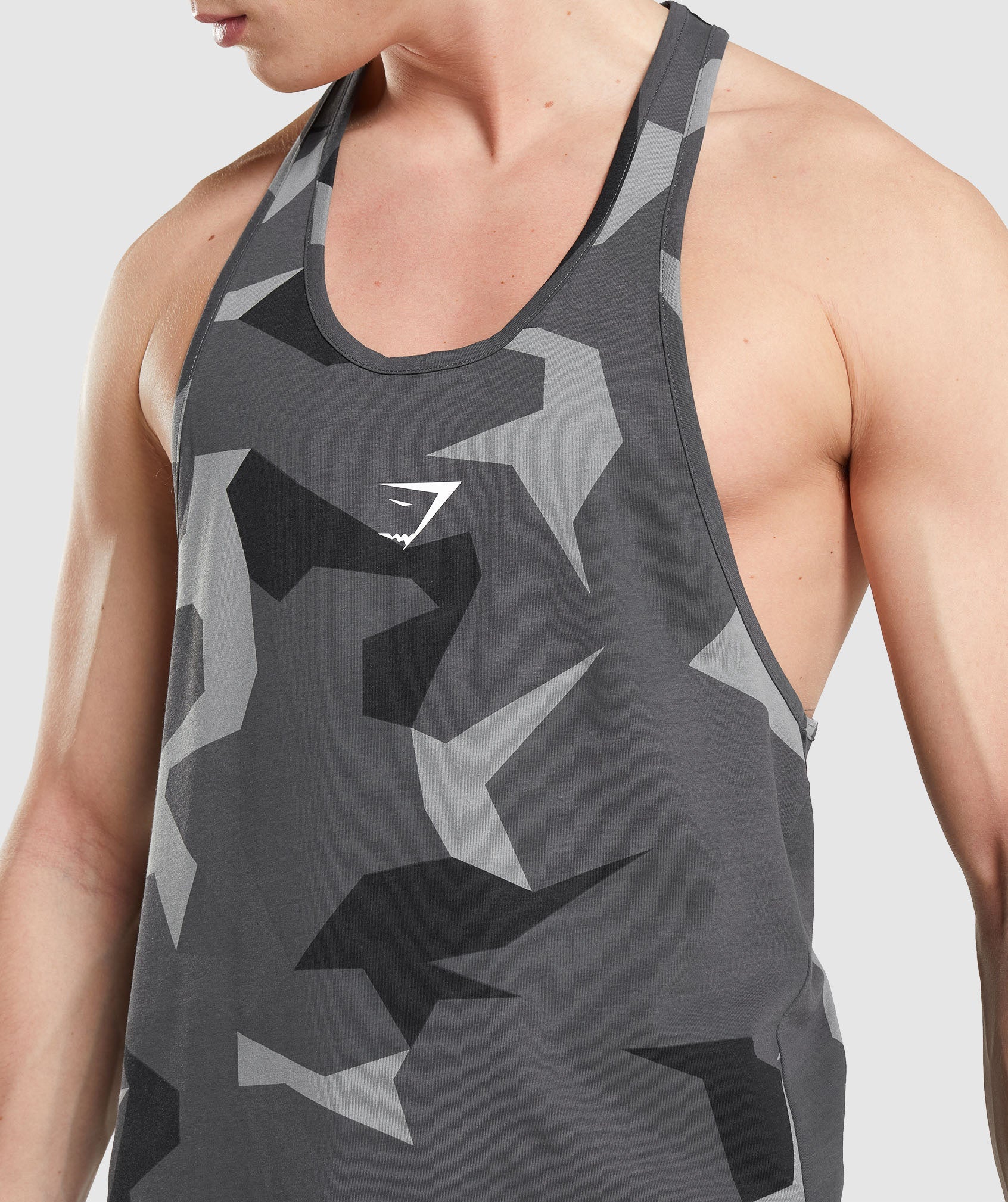 Black Men's Gymshark Critical Stringer Vest | UNVEIW-308