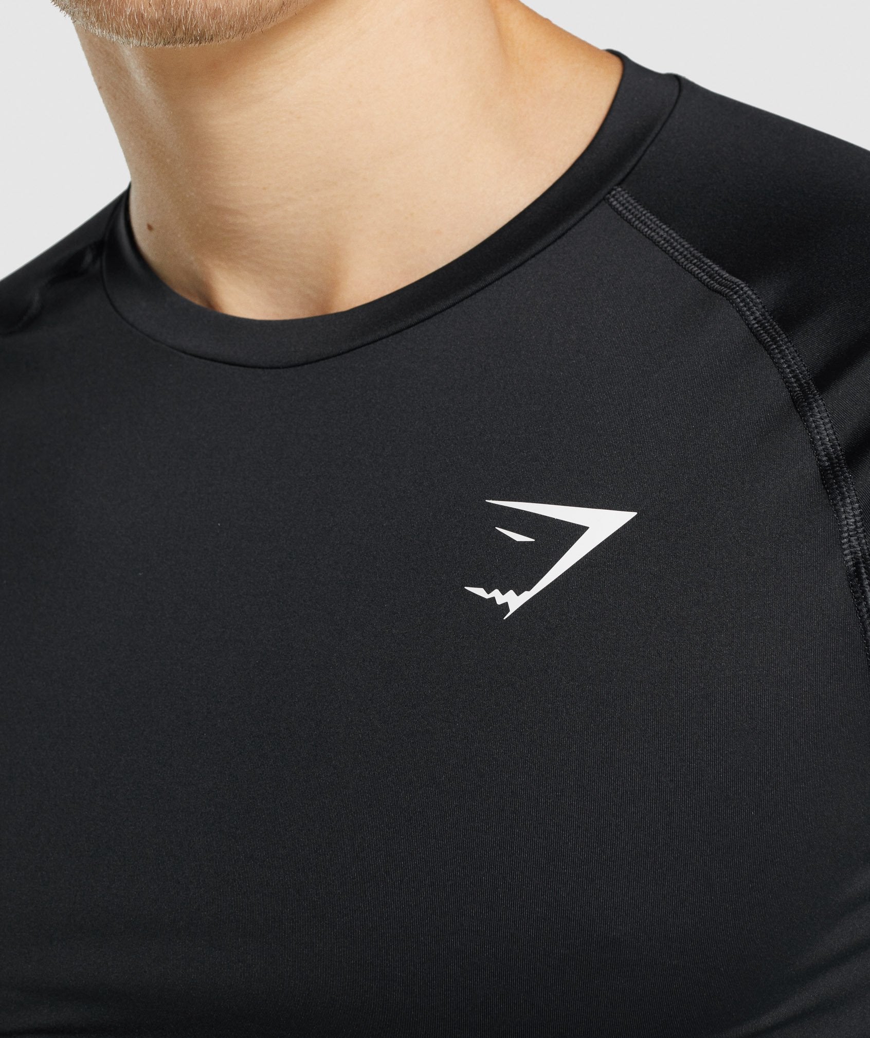 Black Men's Gymshark Element Baselayer Long Sleeve T Shirts | BWEZJL-957