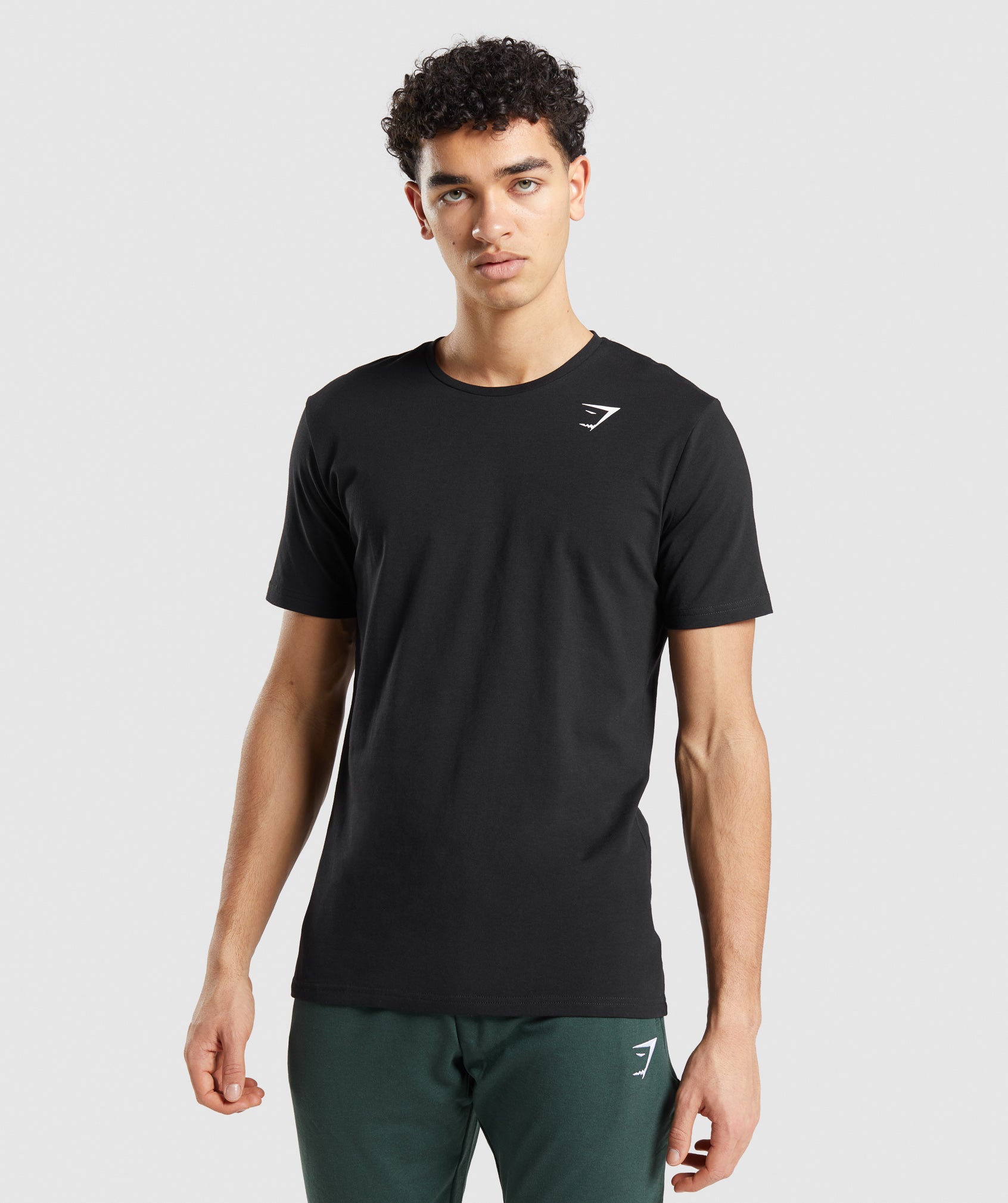 Black Men\'s Gymshark Essential T Shirts | ZEDUHG-146