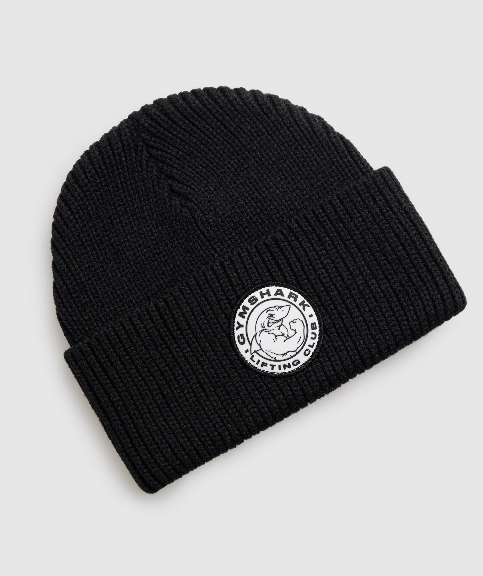 Black Men\'s Gymshark Legacy Deep Cuff Beanie Hats | BQZHMS-386