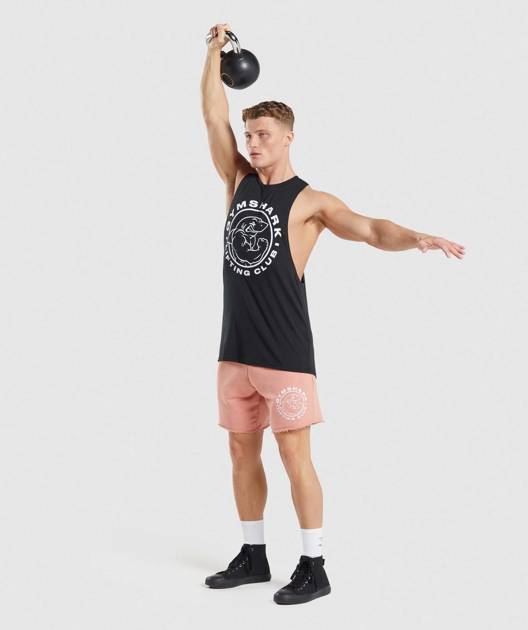 Black Men's Gymshark Legacy Drop Arm Tanks | LHCTAN-243