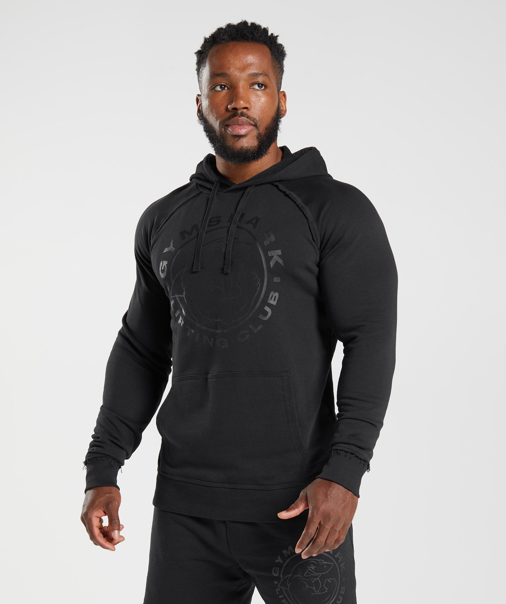 Black Men\'s Gymshark Legacy Hoodie | RDNCZU-647