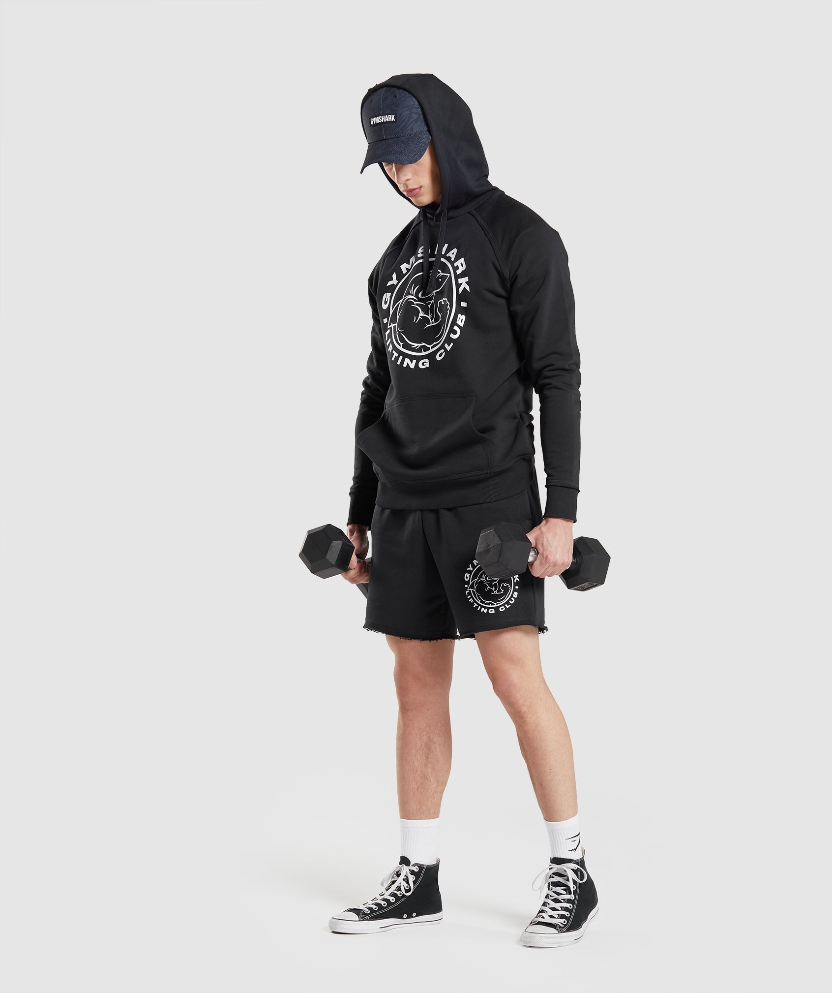 Black Men's Gymshark Legacy Hoodie | SBAVLH-154