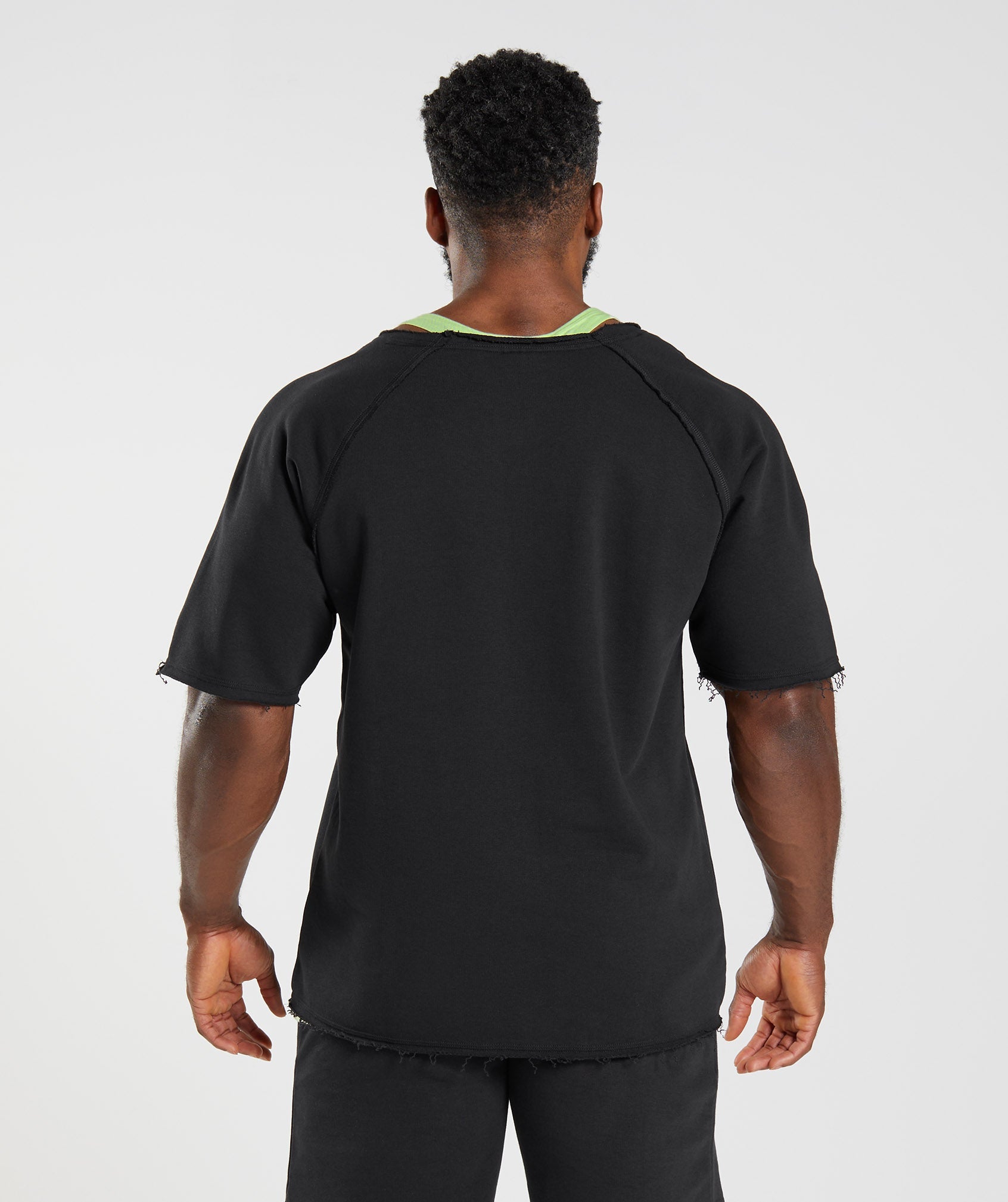 Black Men's Gymshark Legacy Rag Tops | JOSYWL-347