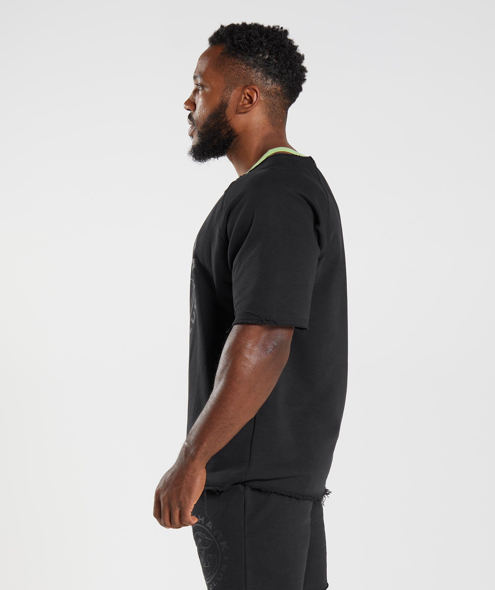 Black Men's Gymshark Legacy Rag Tops | JOSYWL-347