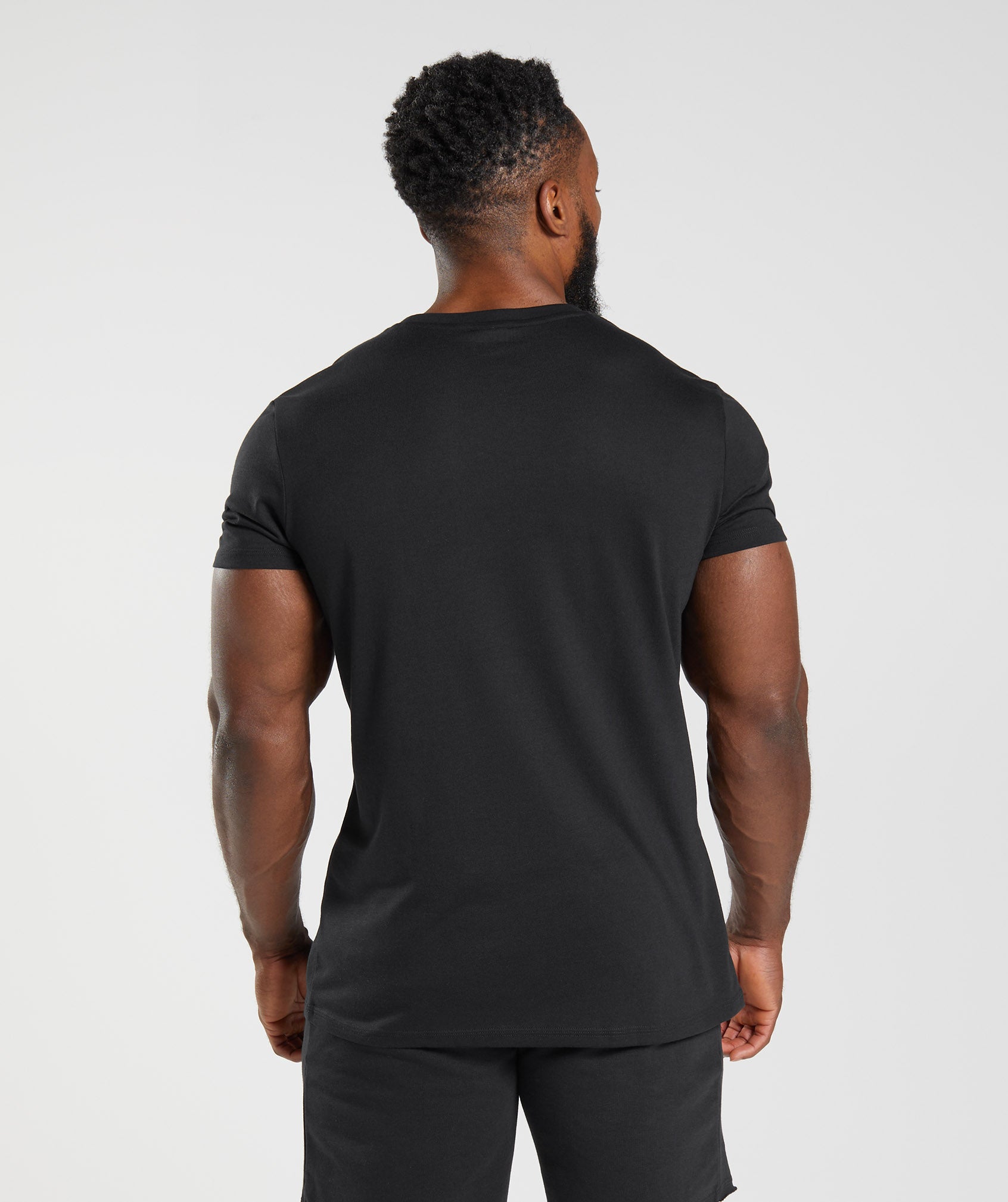 Black Men's Gymshark Legacy T Shirts | SQAWMJ-397