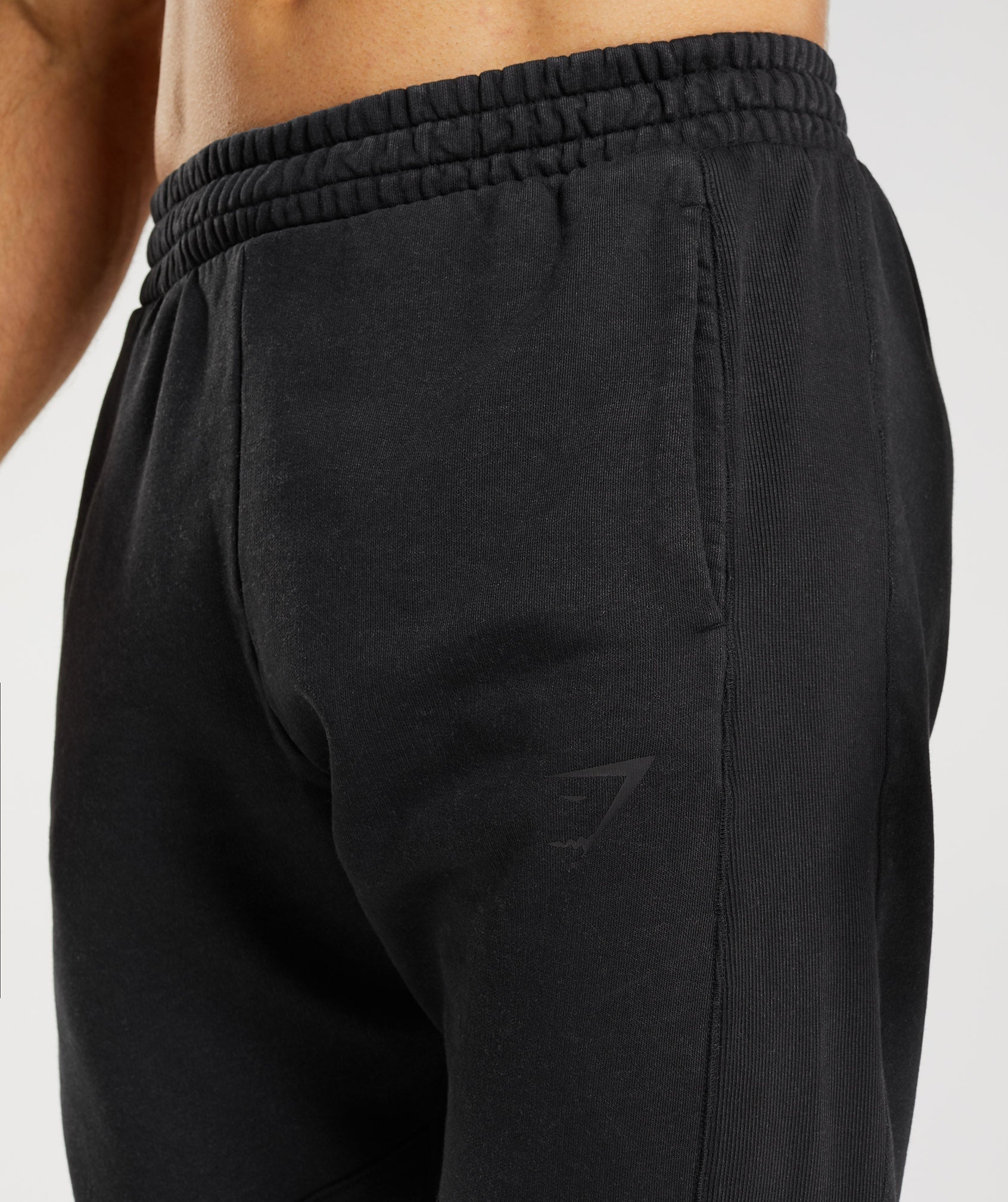 Black Men's Gymshark Power Washed Jogger | ORPDZU-103