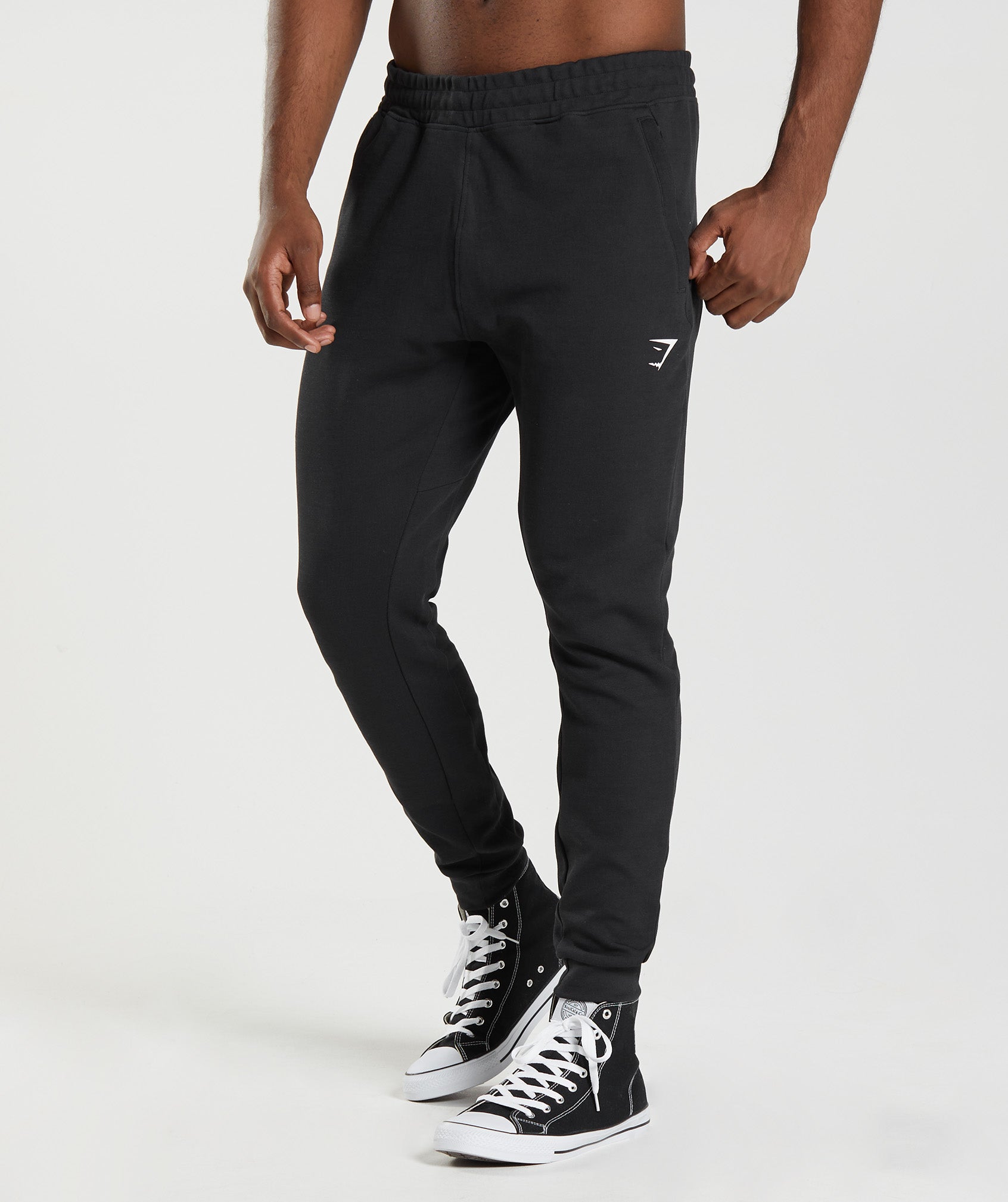 Black Men\'s Gymshark React Jogger | APFEZG-658