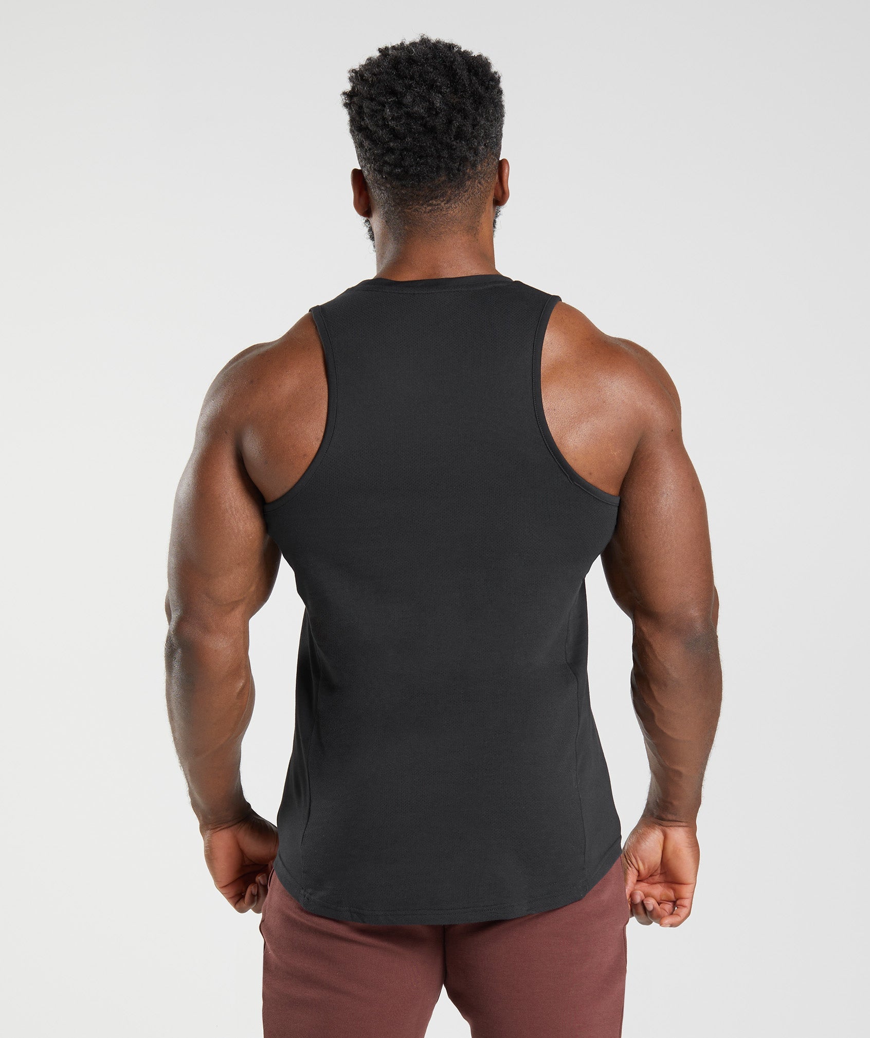 Black Men's Gymshark React Tanks | WKTLCG-547