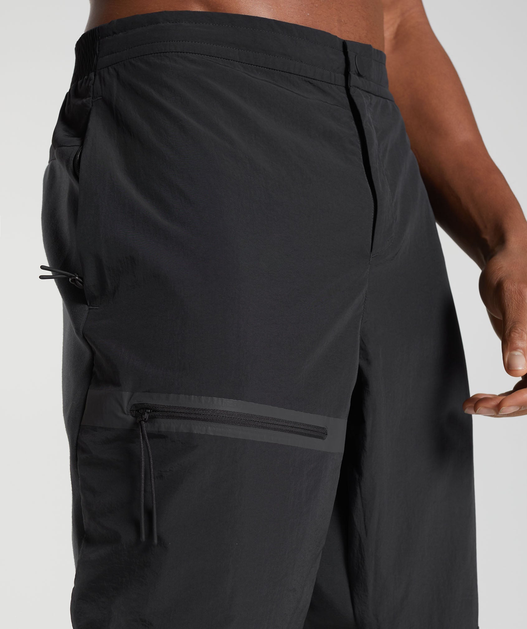 Black Men's Gymshark Retake Woven Jogger | SOPKRZ-658