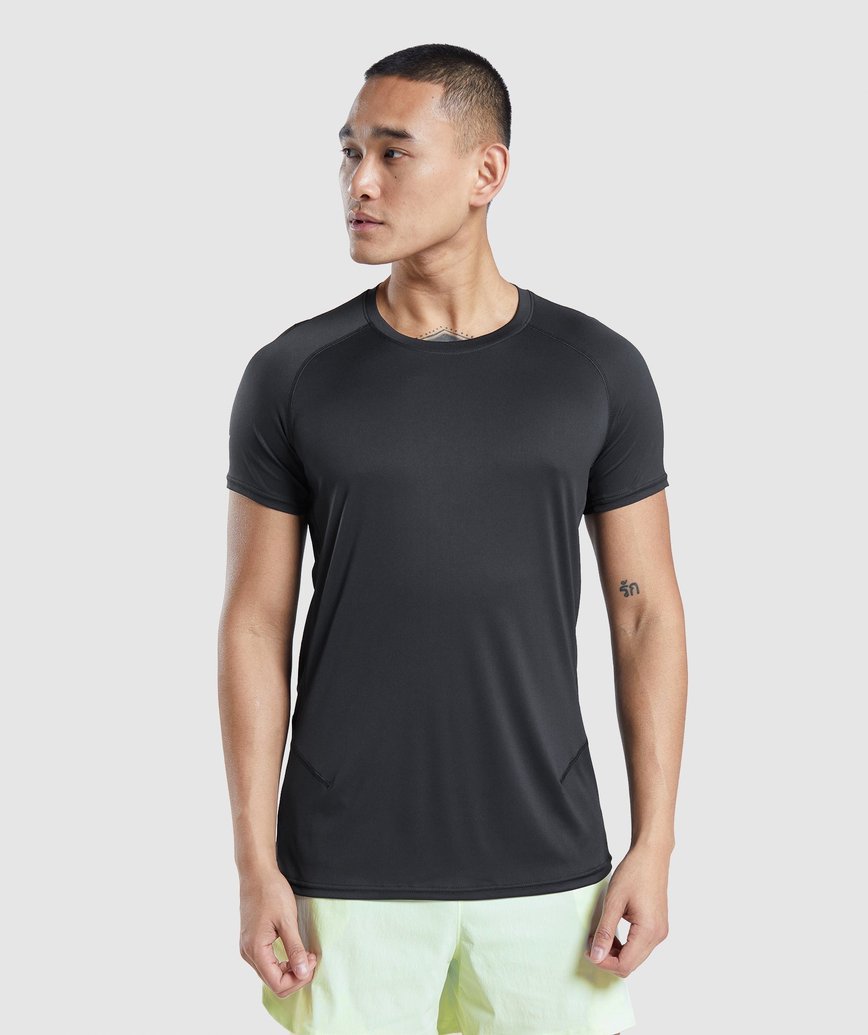 Black Men's Gymshark Speed Evolve T Shirts | CTBIAU-056