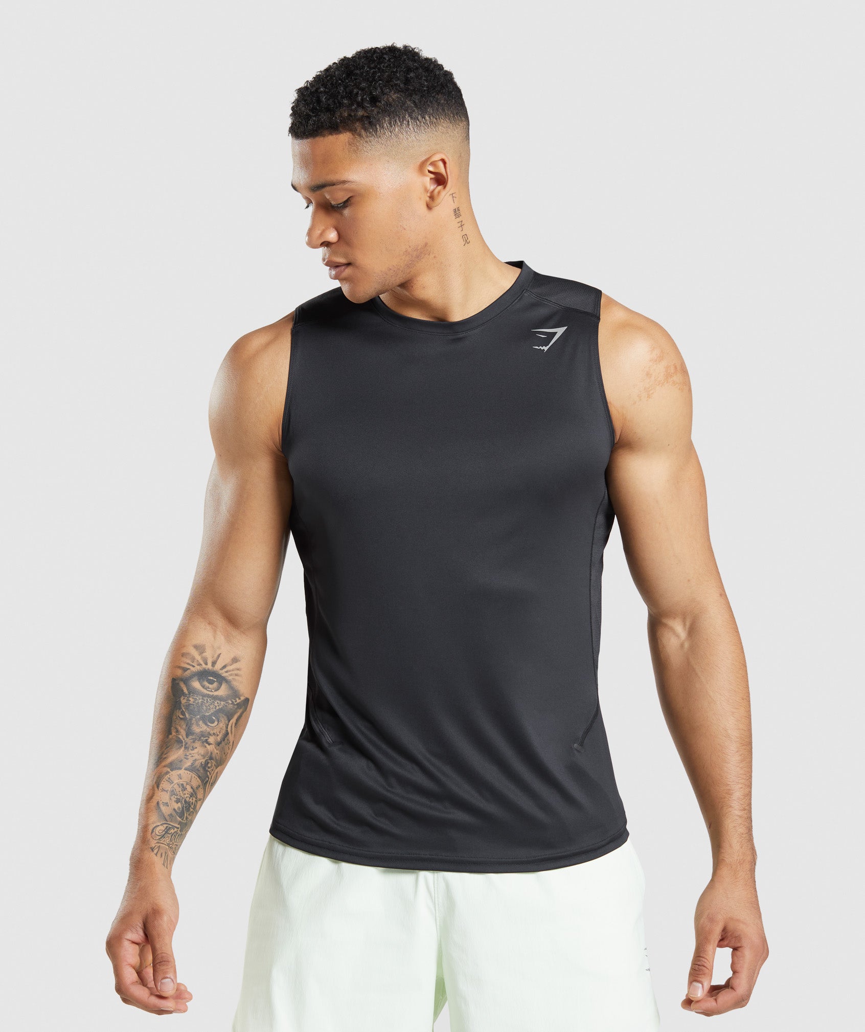 Black Men\'s Gymshark Speed Evolve Tanks | XIKOLJ-947