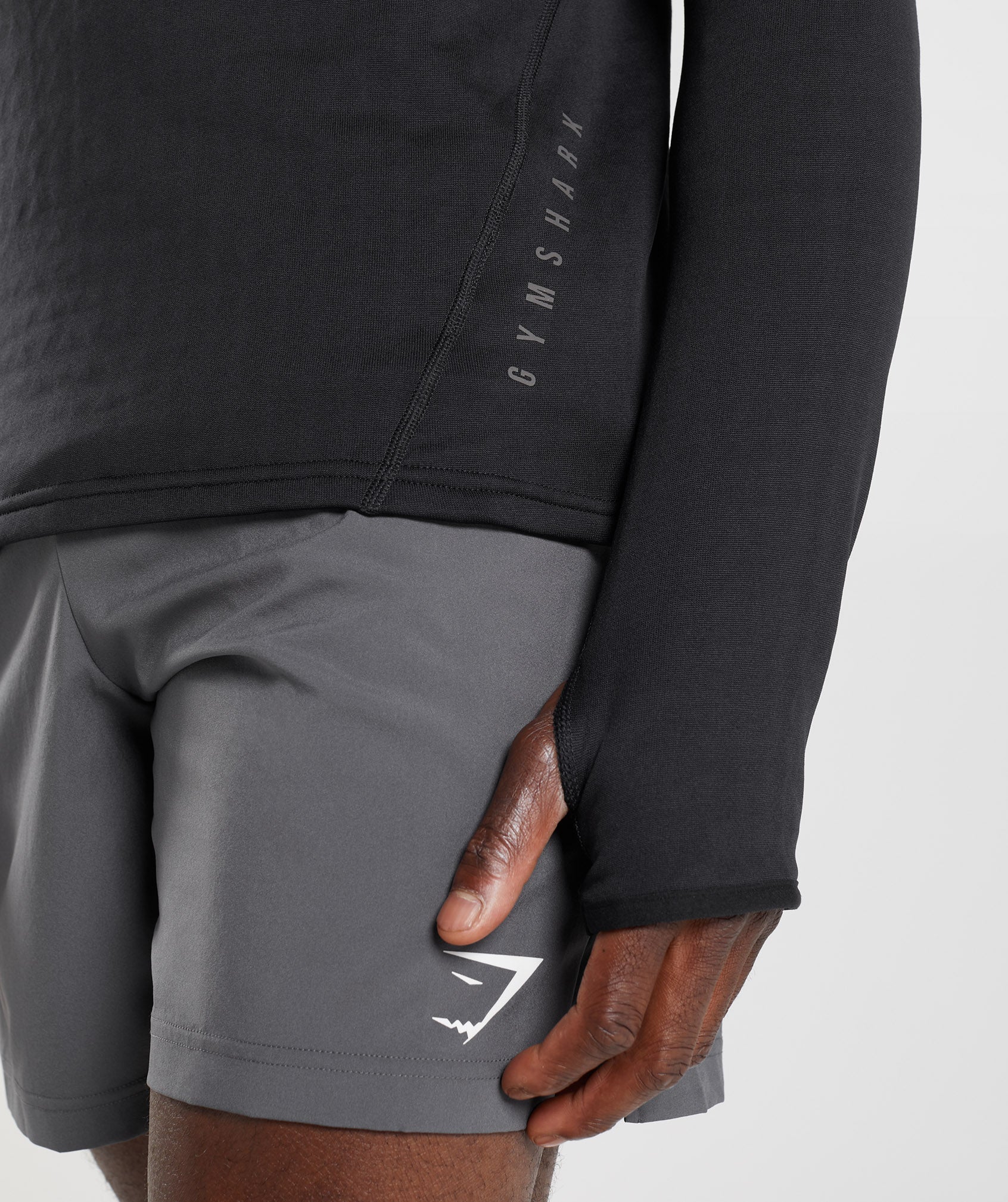 Black Men's Gymshark Sport 1/4 Zip Tops | GUJEMB-143