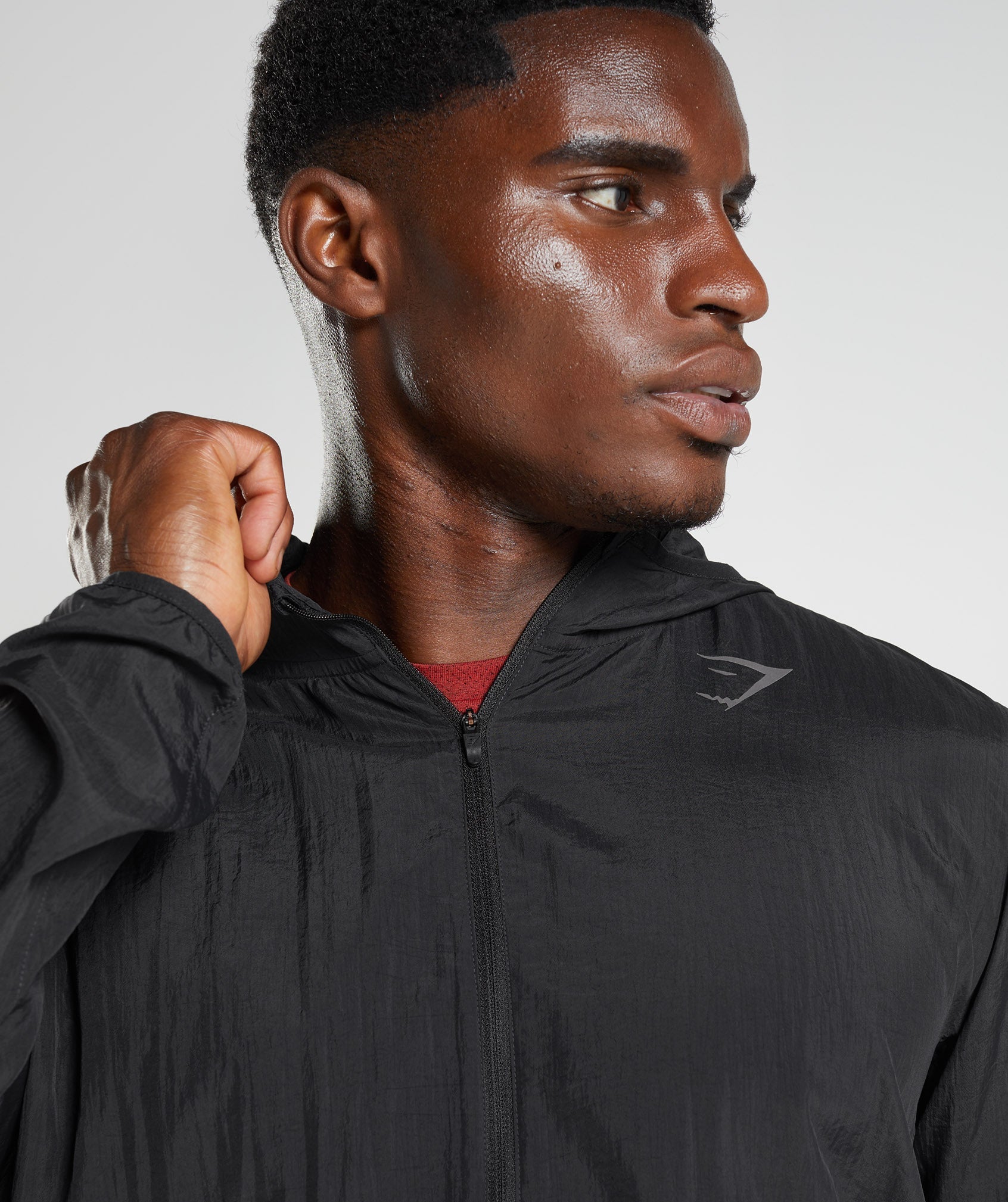 Black Men's Gymshark Sport Windbreaker | LPIMHB-458