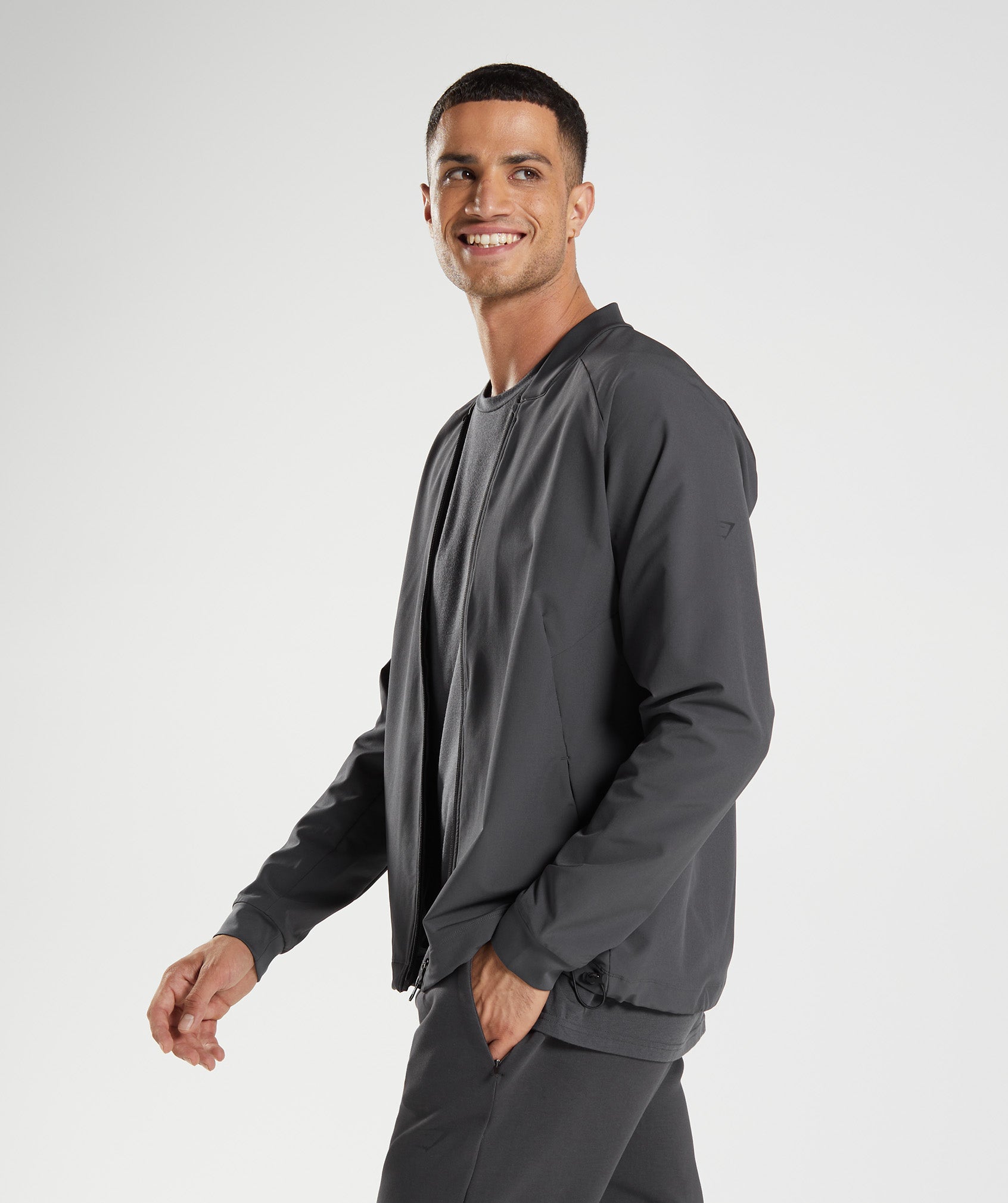 Black Men's Gymshark Studio Jackets | MJILOK-531