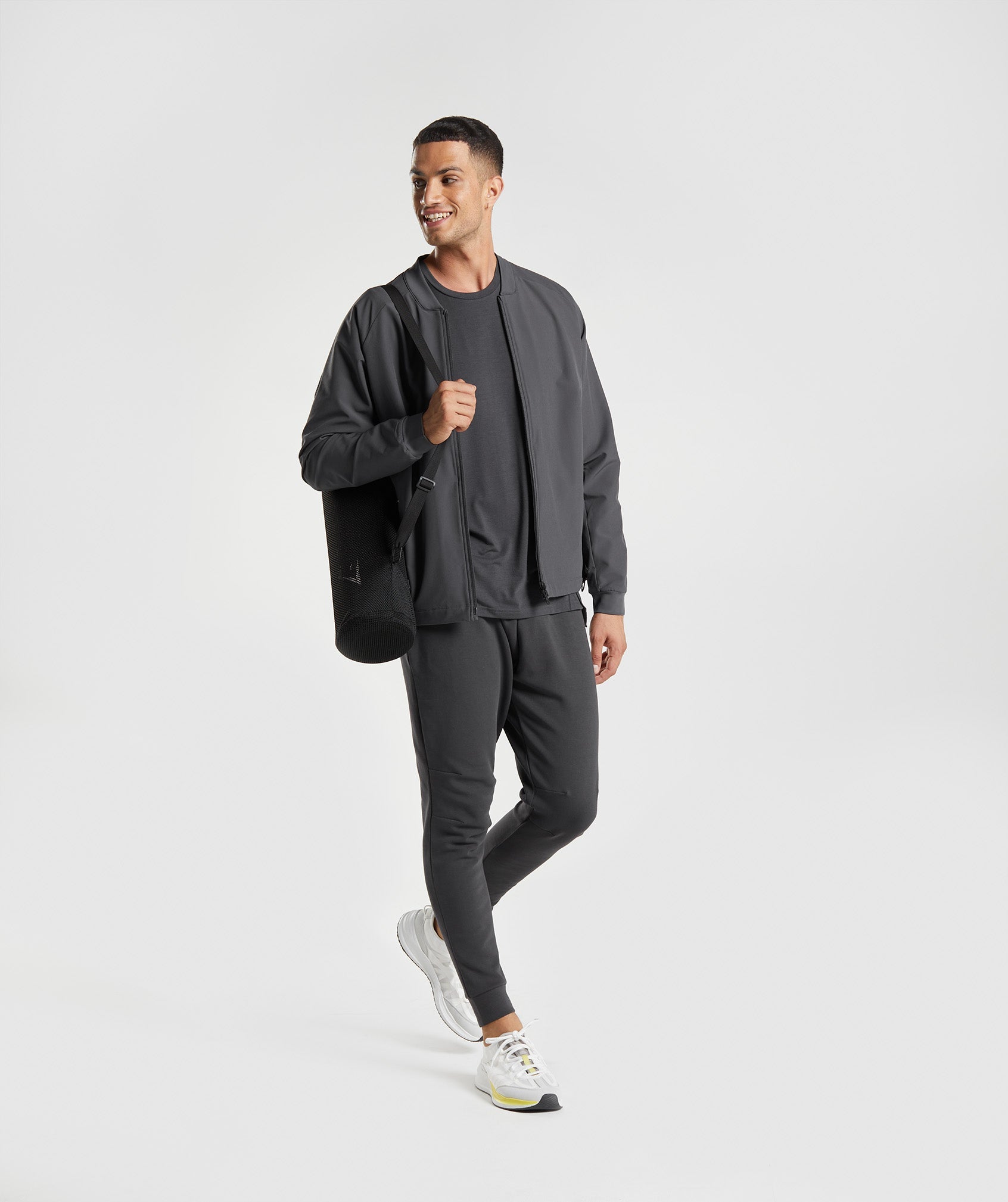 Black Men's Gymshark Studio Jackets | MJILOK-531