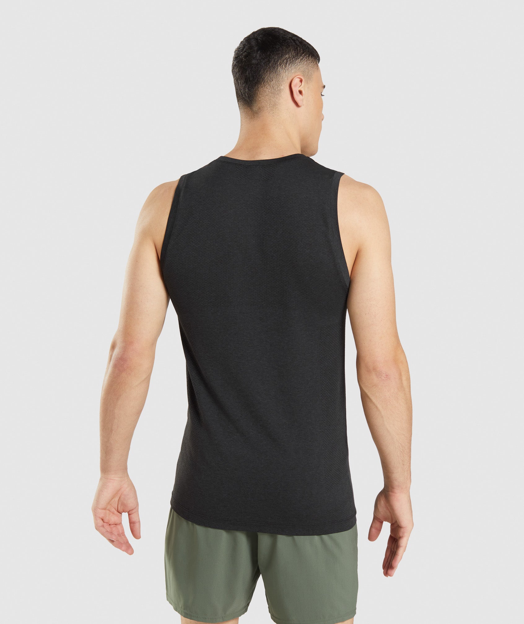 Black Men's Gymshark Vital Seamless Light Tanks | PZNGUI-149