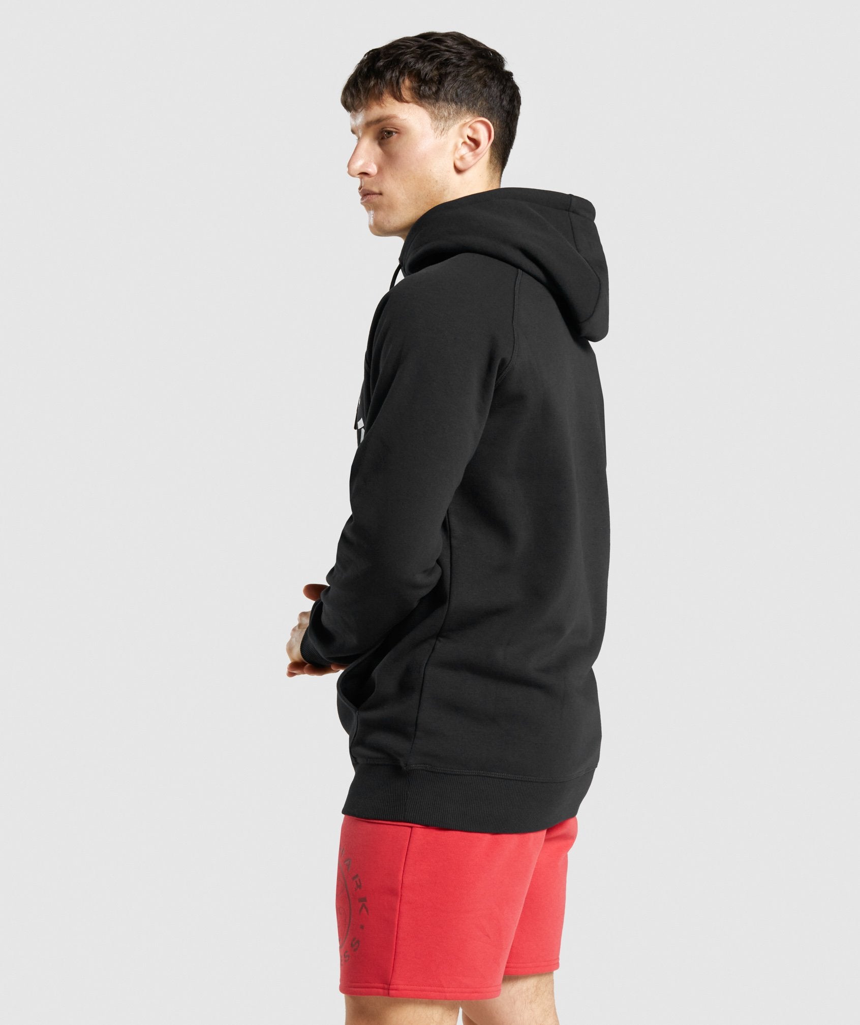 Black / White Men's Gymshark Legacy Hoodie | PFTMYH-978