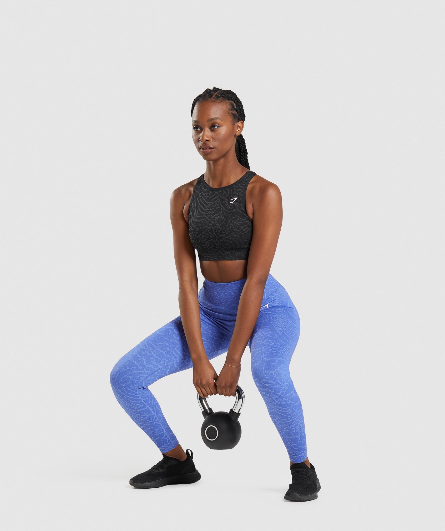 Black Women's Gymshark Adapt Animal Seamless Sports Bra | BKLJDU-829